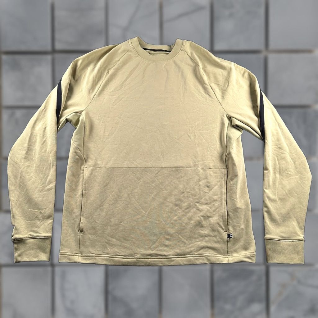 Vintage On Cloud Running Studio Crew Sweatshirt Mens S Olive Athletic Pullover Size US S / EU 44-46 / 1 - 1 Thumbnail