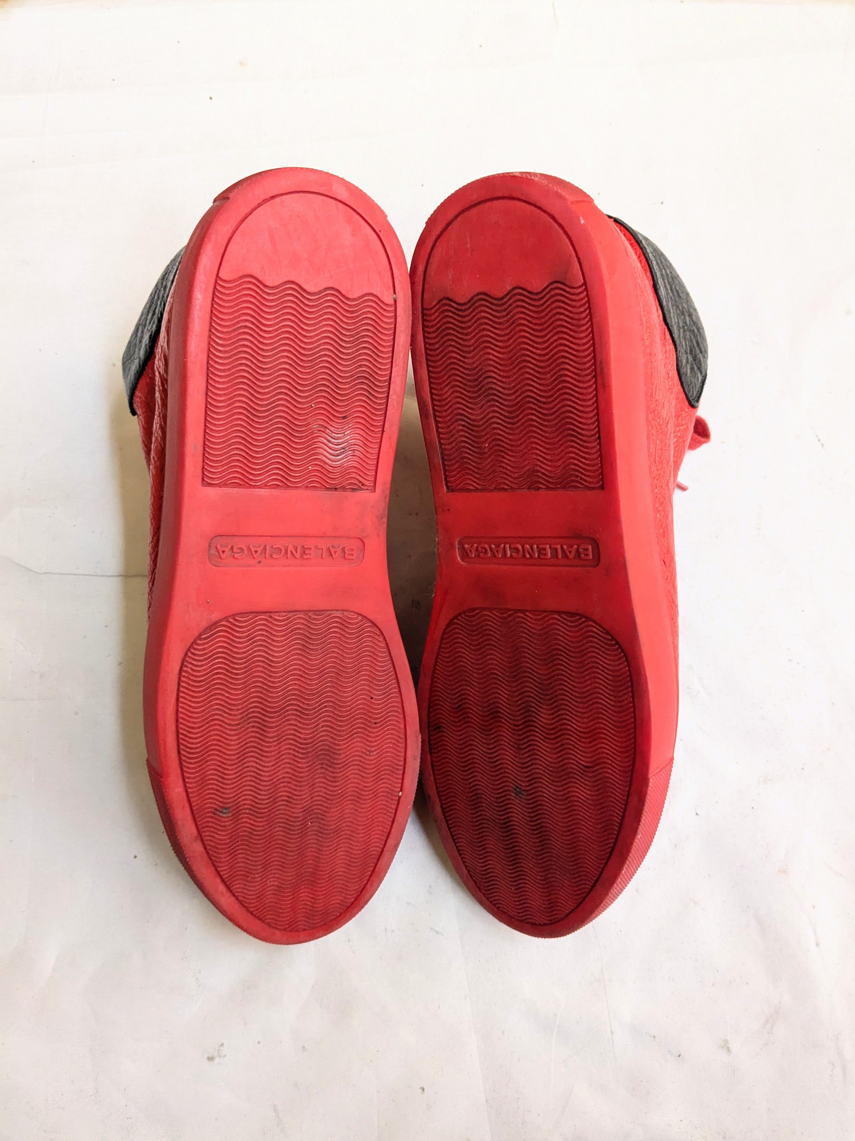 Balenciaga Balenciaga Arena Red Black 10 Leather High Tops Size US 10 / EU 43 - 13 Thumbnail
