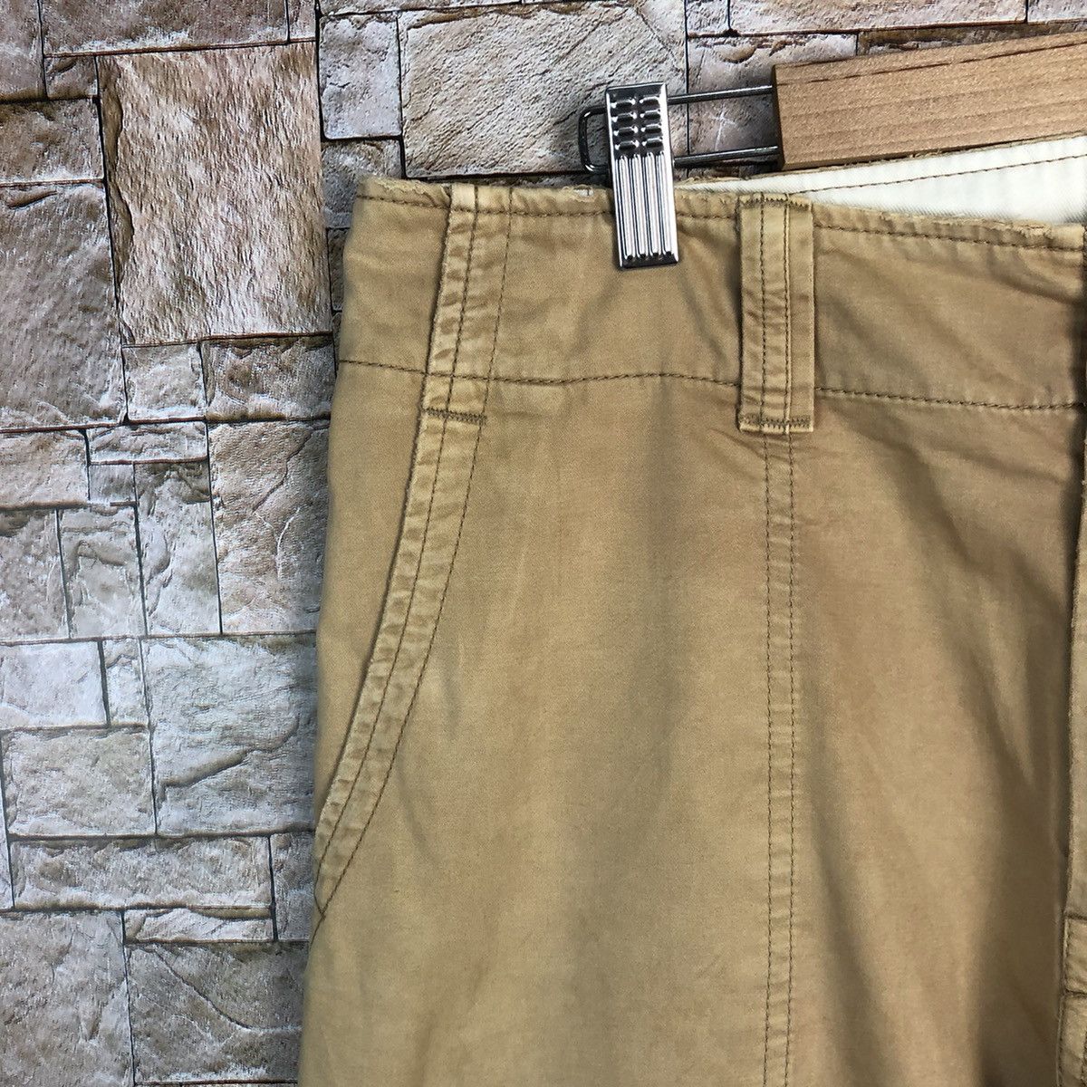 Japanese Brand DL Purple & Yellow Brown Cargo Multipocket Pants #A333 Size US 31 - 8 Thumbnail