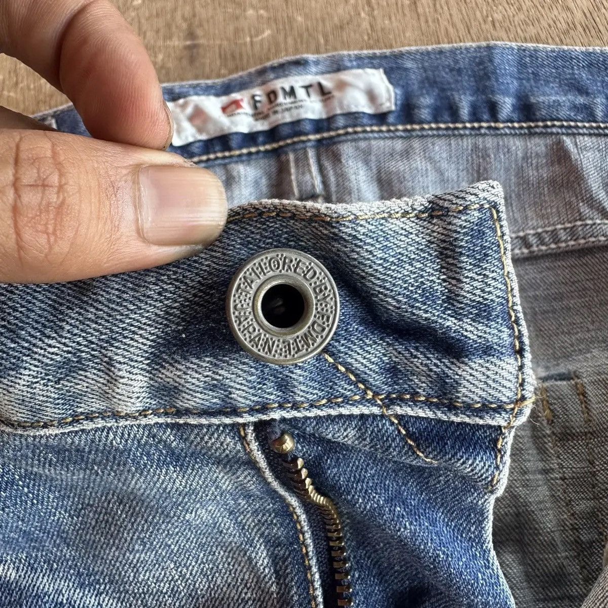 FDMTL RARE💥FDMTL BORO SASHIKO PATCHWORK DENIM PANTS/JEANS W32 L31 Size US 32 / EU 48 - 12 Thumbnail