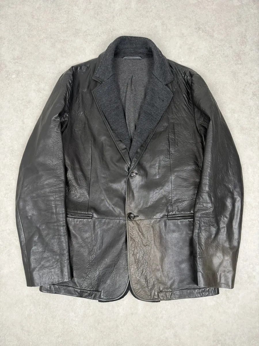 Armani Collezioni 2000s Armani Faded Black Layered Blazer Jacket Size US M / EU 48-50 / 2 - 1 Thumbnail