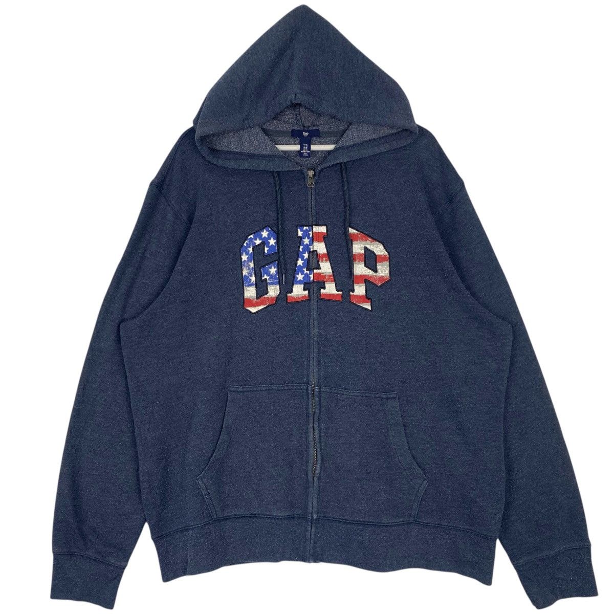 Other Vintage GAP Hoodie Full Zip Big Logo Embroidered NavyBlue Size US XL / EU 56 / 4 - 1 Thumbnail