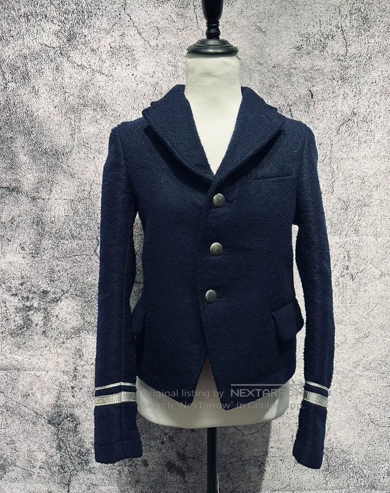 Comme des Garcons Comme Des Garcons Navy Wool Jacket Size XS / US 0-2 / IT 36-38 - 1 Thumbnail