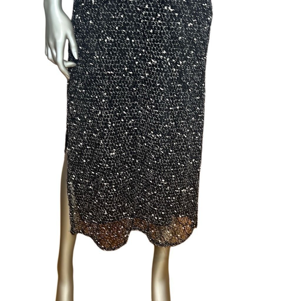 Zara ZARA Black Mesh Slip Midi Dress Size S (003) Size S / US 4 / IT 40 - 3 Thumbnail