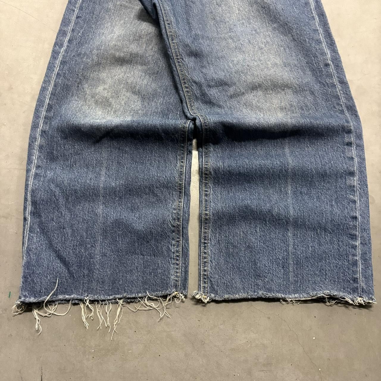 Old Navy Crazy Vintage Y2K 2000s Grunge Baggy Wideleg Old Navy Skater Style dark Wash Denim Jeans! Size US 34 / EU 50 - 5 Thumbnail