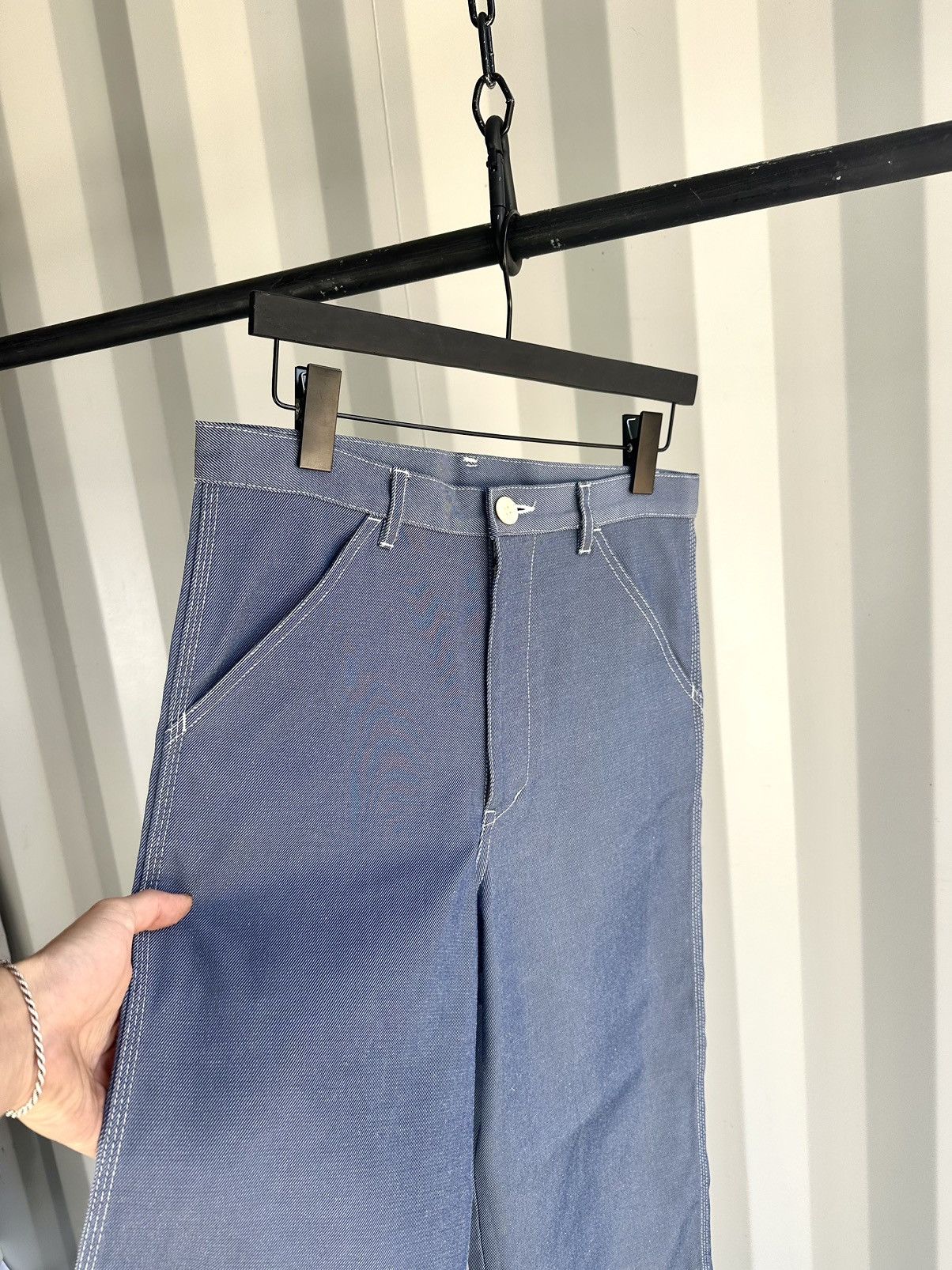 image of Comme Des Garcons Homme x Comme Des Garcons Homme Plus 1997 Straight Fit Pants In Blue (Size 30)