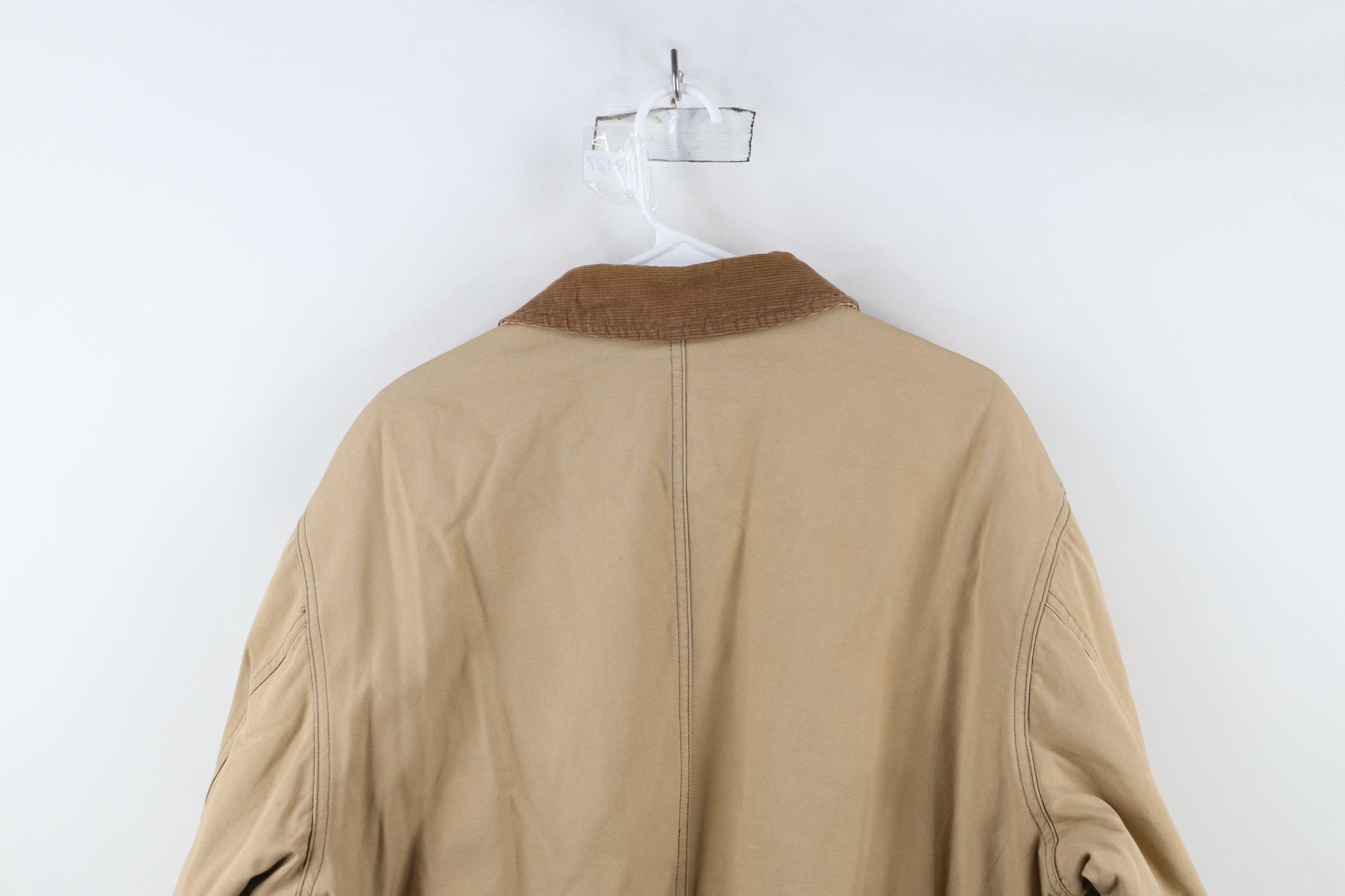 Vintage Vintage 90s Streetwear Corduroy Quilted Chore Jacket Beige Size US XXL / EU 58 / 5 - 12 Thumbnail