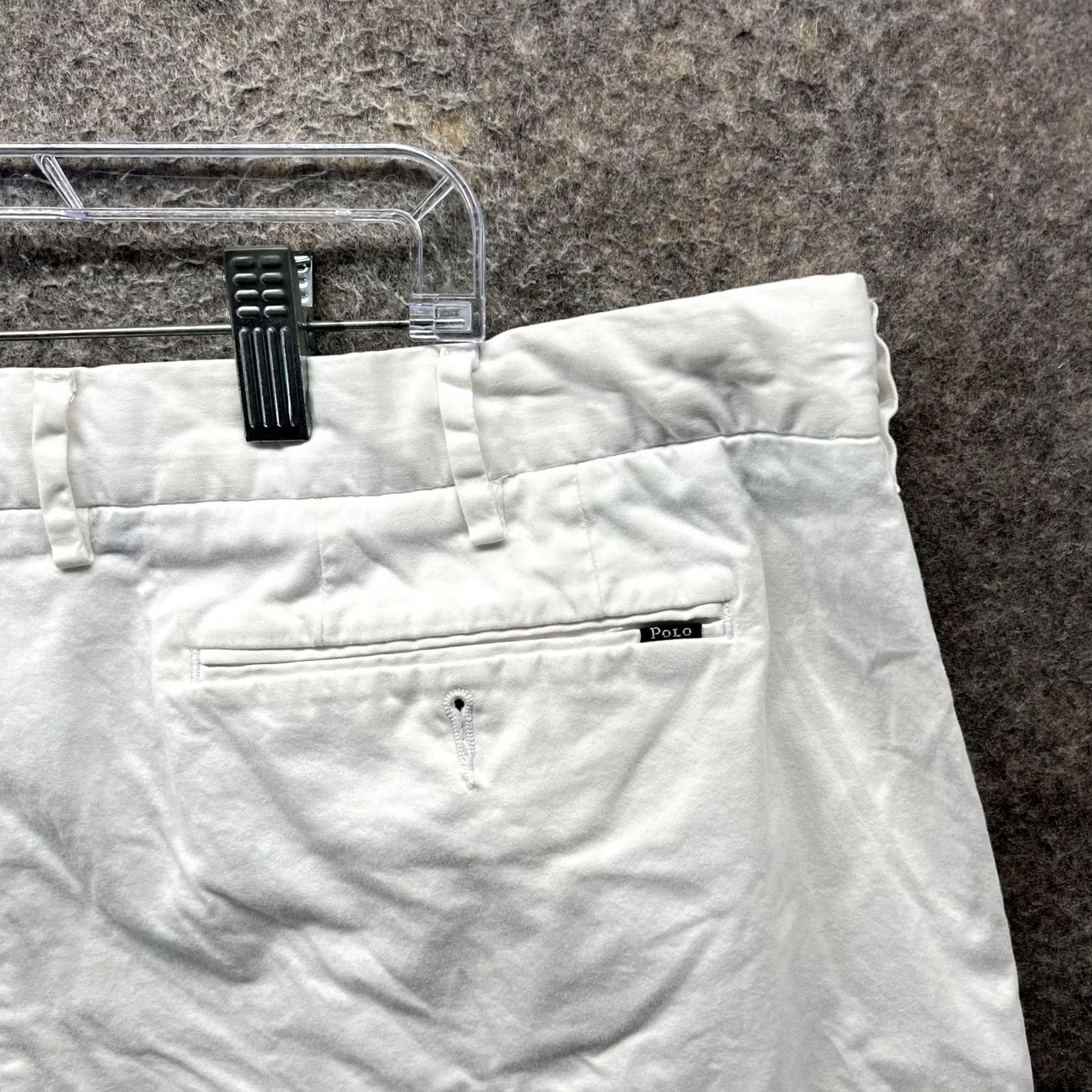 Polo Ralph Lauren Polo Ralph Lauren Shorts Mens 40 White Stretch Chino Flat Front Casual Mens Regular Size US L / EU 52-54 / 3 - 6 Thumbnail