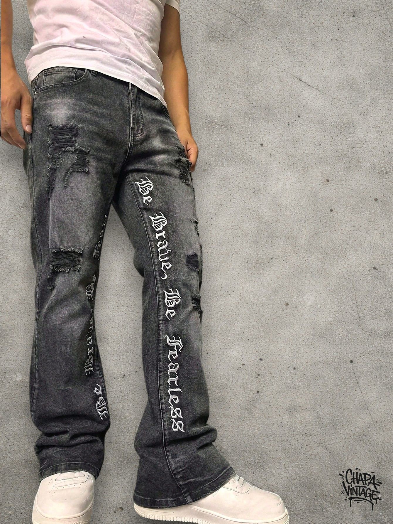 Japanese Brand Washed slim jeans Size US 34 / EU 50 - 1 Thumbnail