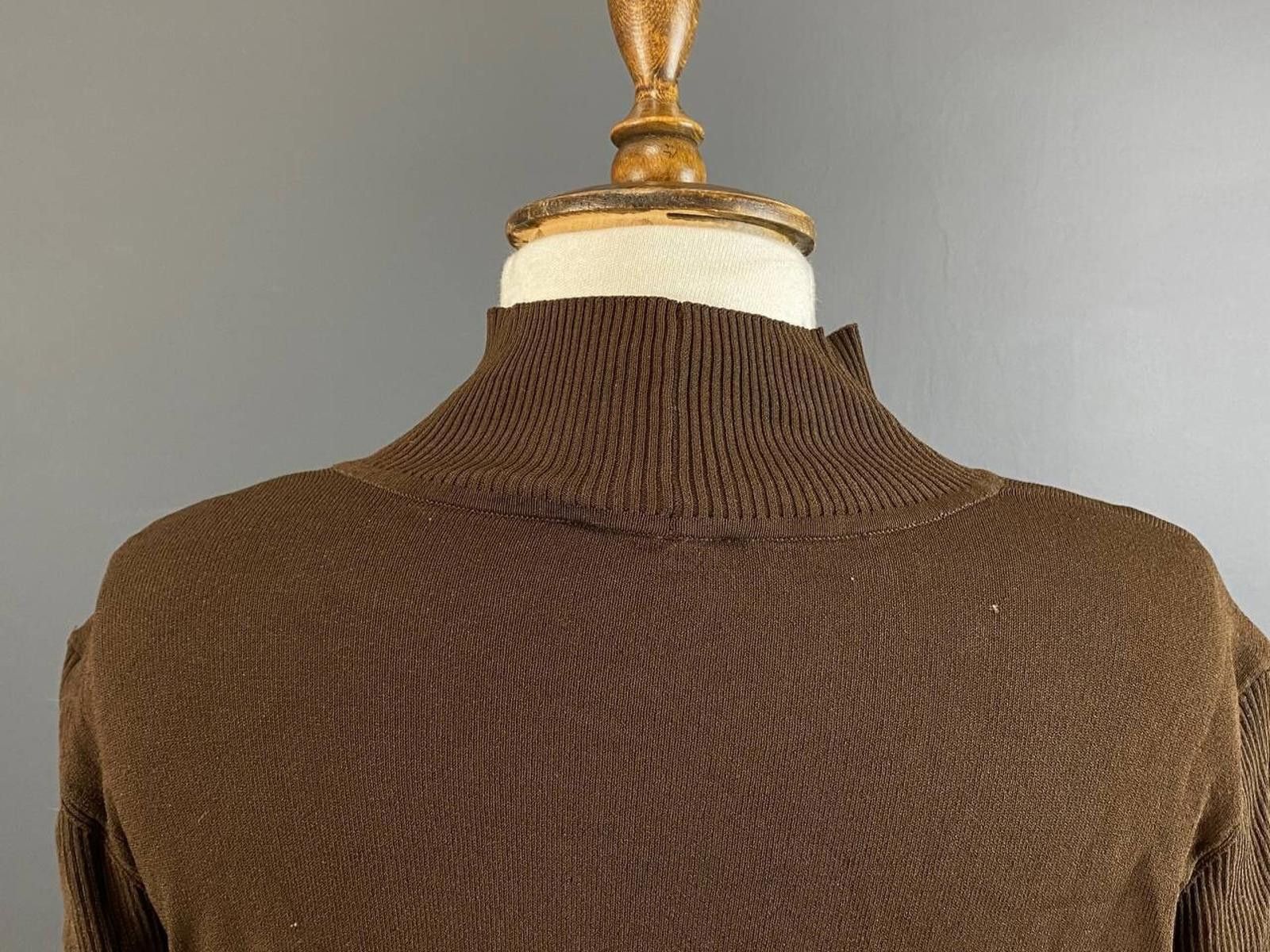 Escada Escada Brown Short Sleeve High Neck Top Blouse Size 42 Size M / US 6-8 / IT 42-44 - 12 Thumbnail