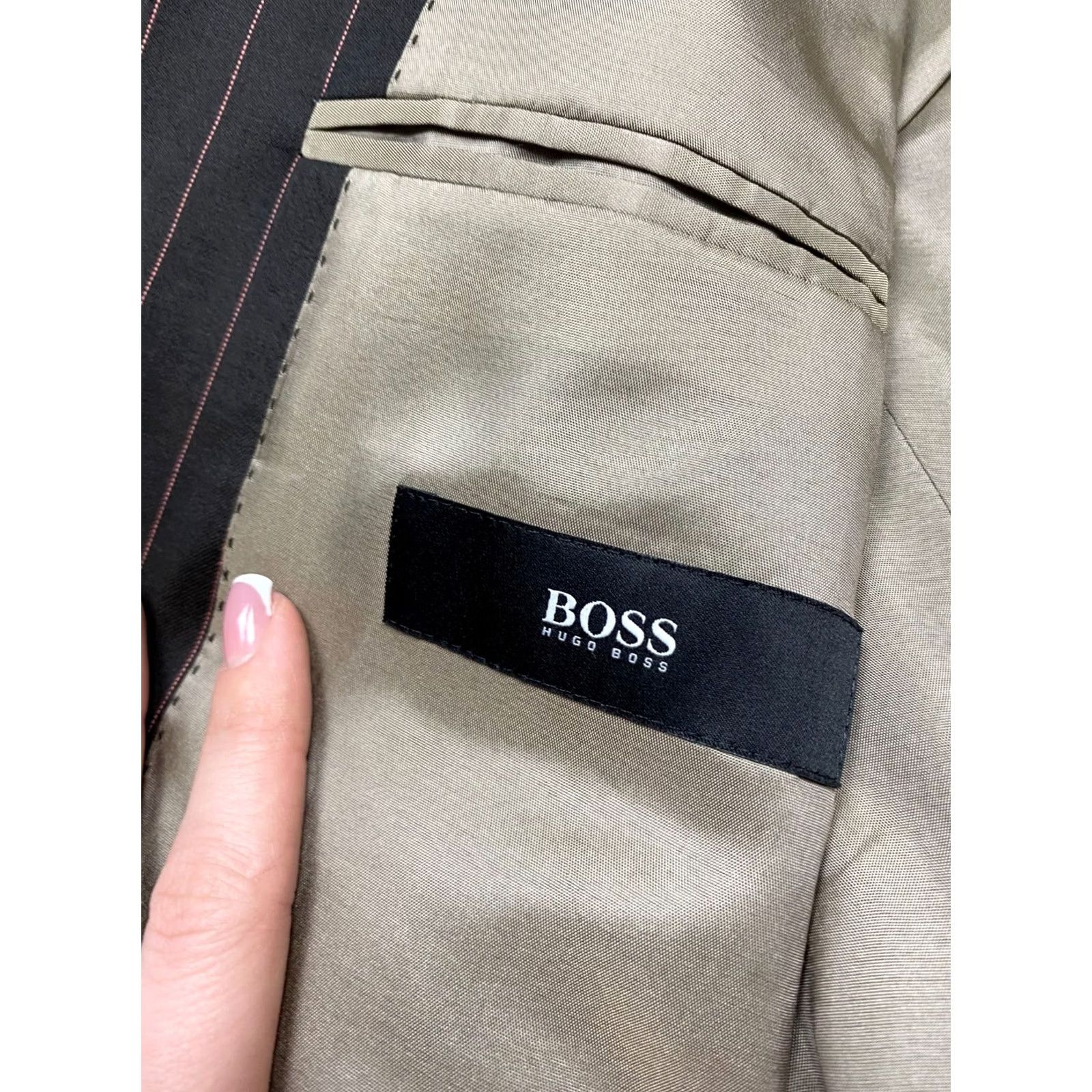 Hugo Boss Hugo Boss Mens Wool Suit 2 Buttons Blazer + Pants M Size 50 (M) Multicolor Wool Pattern Striped Suit Mens Size 40R - 4 Thumbnail