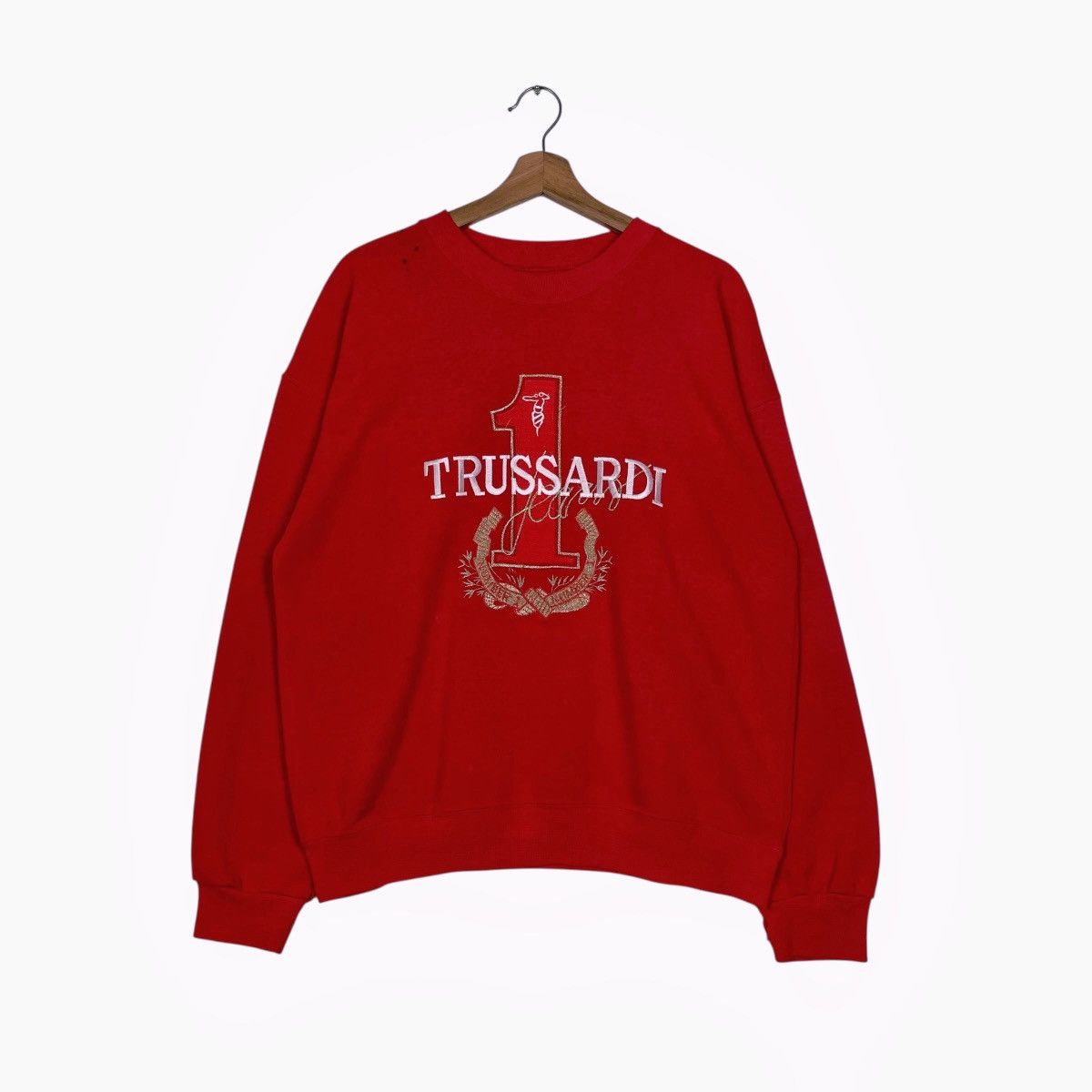 Trussardi Trussardi Big Logo Sweatshirt Size US M / EU 48-50 / 2 - 1 Thumbnail