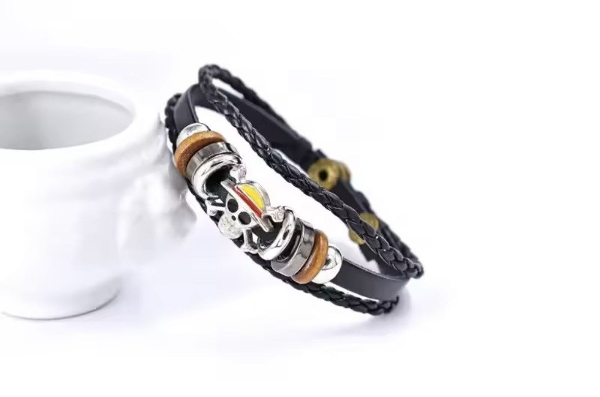 Designer Anime one piece bracelet PU luffy bracelet Size ONE SIZE - 2 Thumbnail