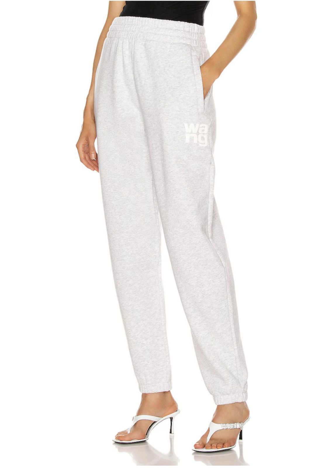 Alexander Wang Foundation Terry Classic Sweatpant in Light Heather Grey Size 25" / US 0 / IT 36 - 1 Preview