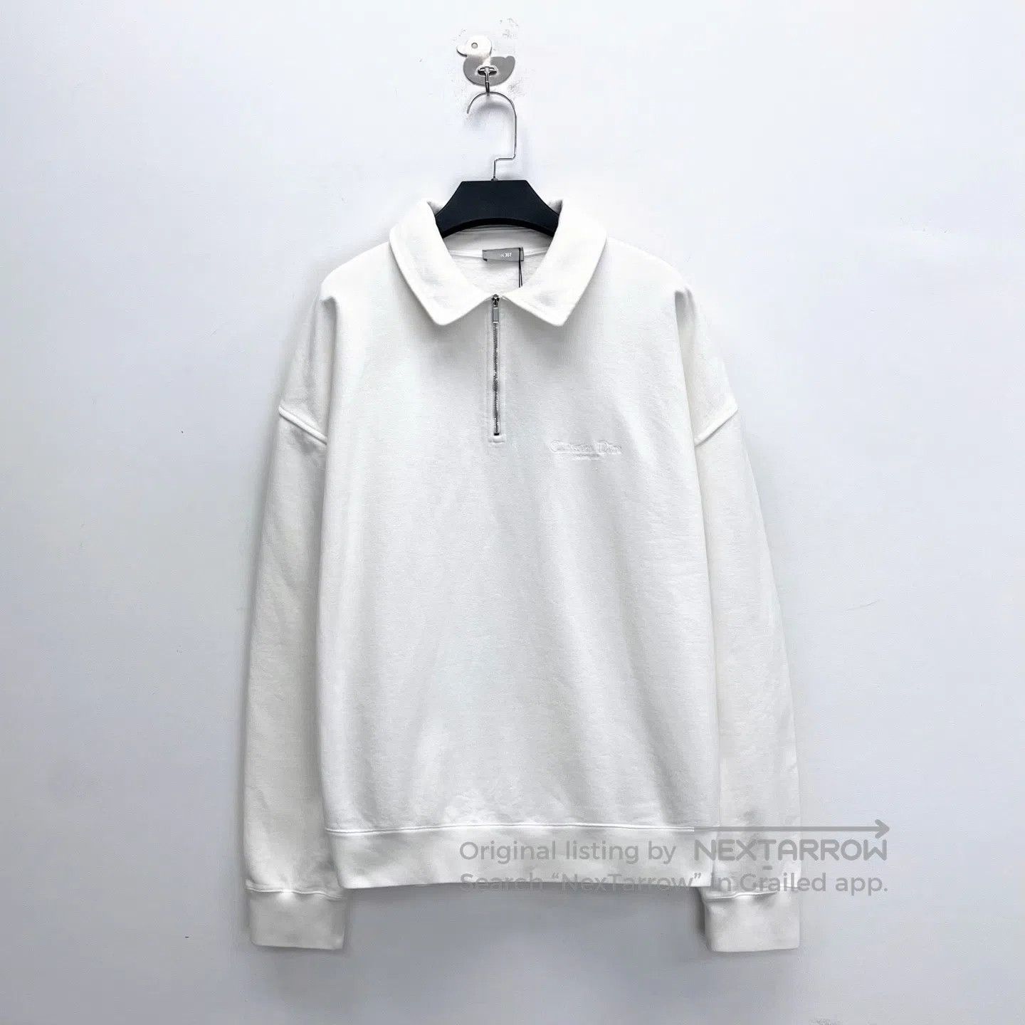 Dior Dior Half-zip lapel fleece-lined sweatshirt| Size M / US 6-8 / IT 42-44 - 1 Thumbnail