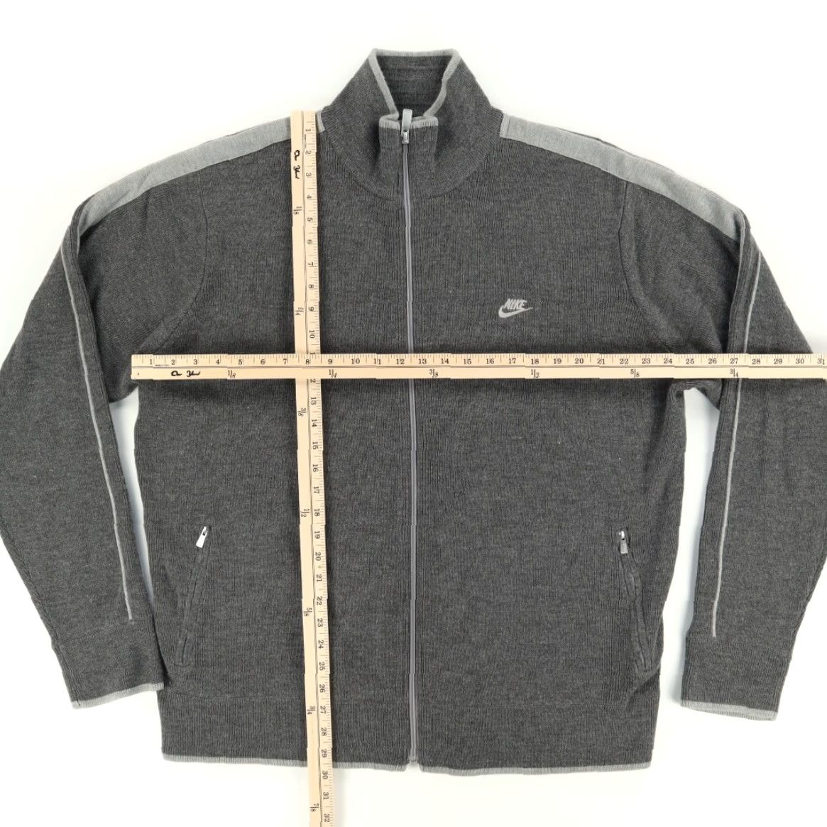 Nike Nike Sportswear Wool Full Zip Mock Sweatshirt Shirt Gray Men's 2XL Size US XXL / EU 58 / 5 - 3 Thumbnail