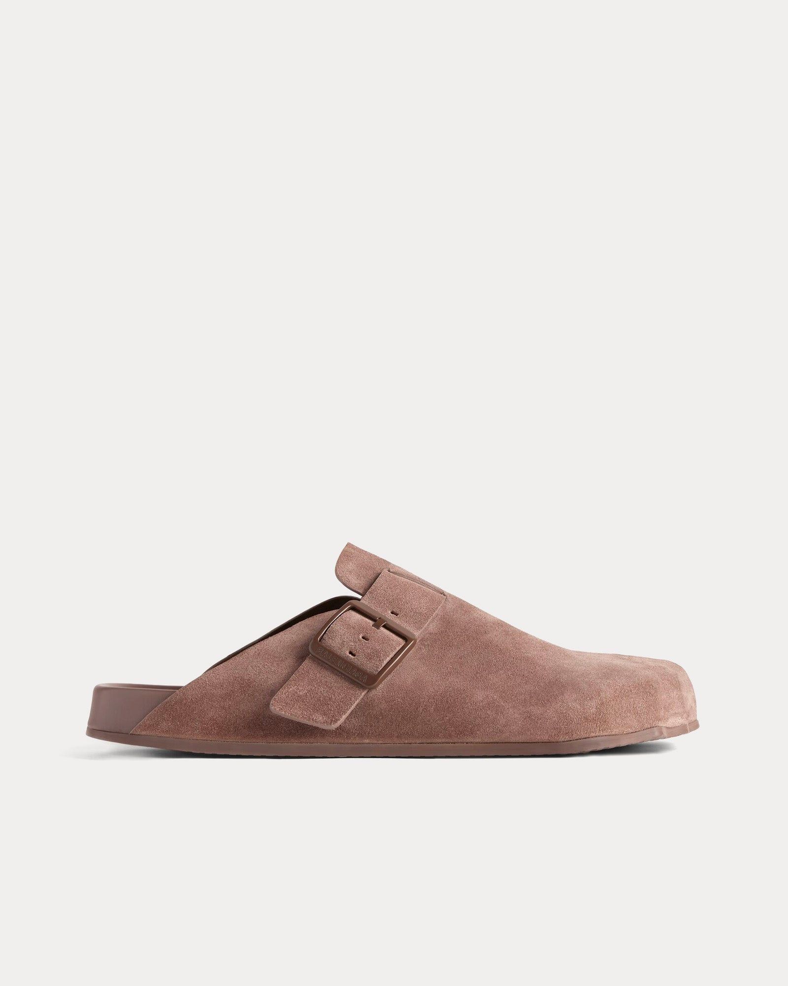 Balenciaga Sunday Suede Calfskin Light Brown Mules Size US 9 / IT 39 - 1 Thumbnail