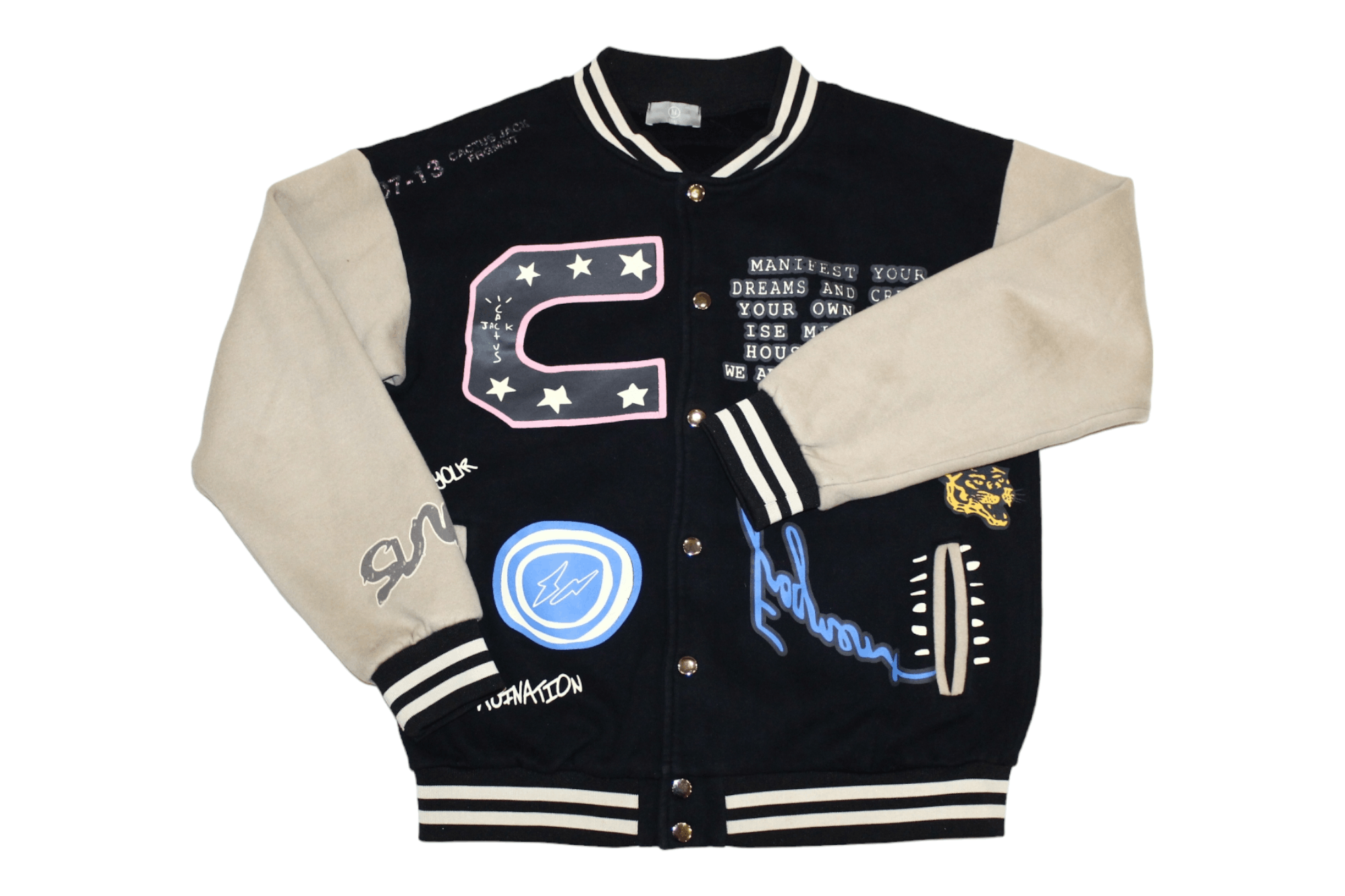 Japanese Brand hbat design Cactus Jack Travis Scott printed varsity jacket Size US M / EU 48-50 / 2 - 1 Thumbnail