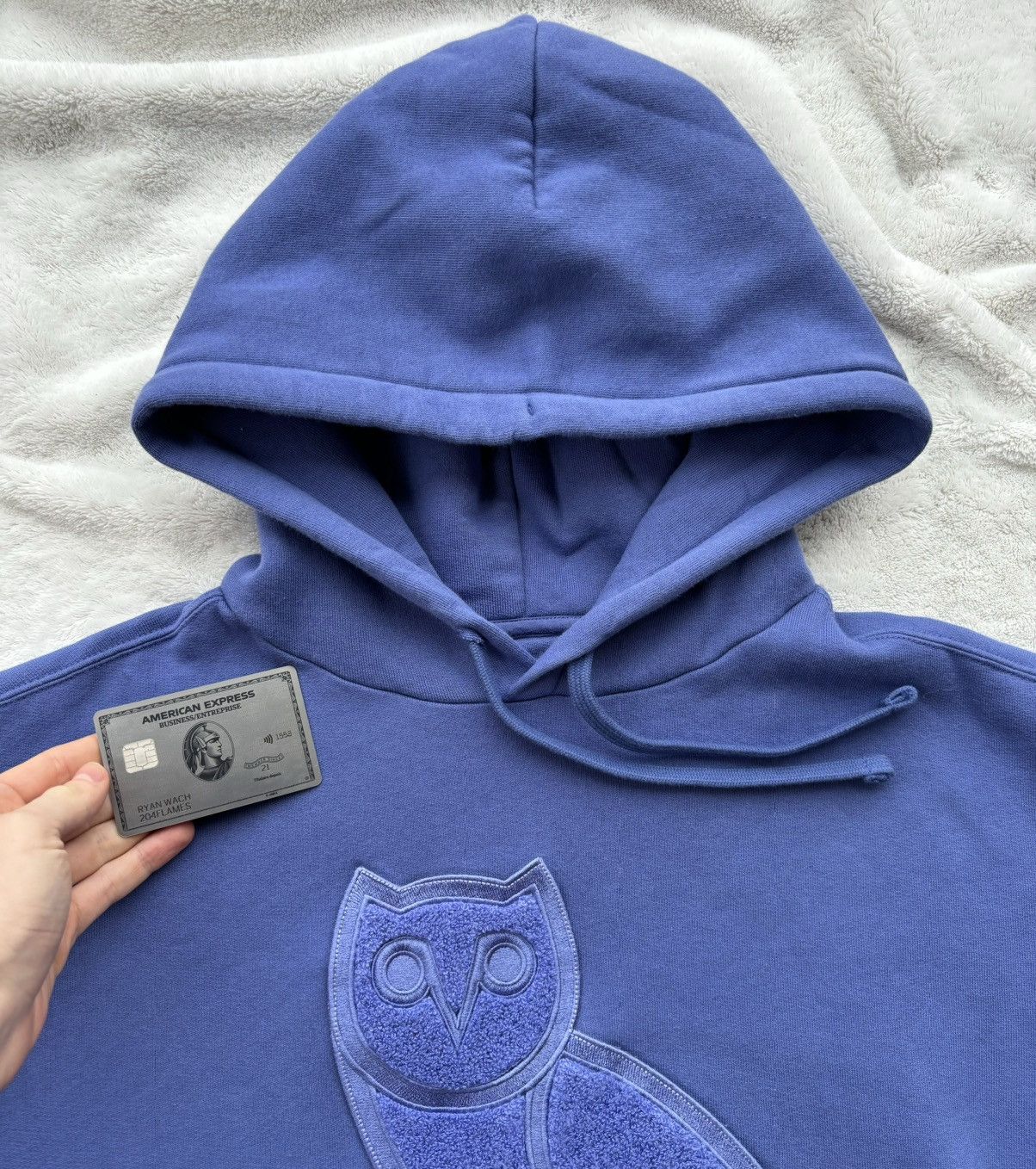 October's Very Own OVO Marlin Blue Chenille OG Owl Hoodie Size US M / EU 48-50 / 2 - 2 Thumbnail