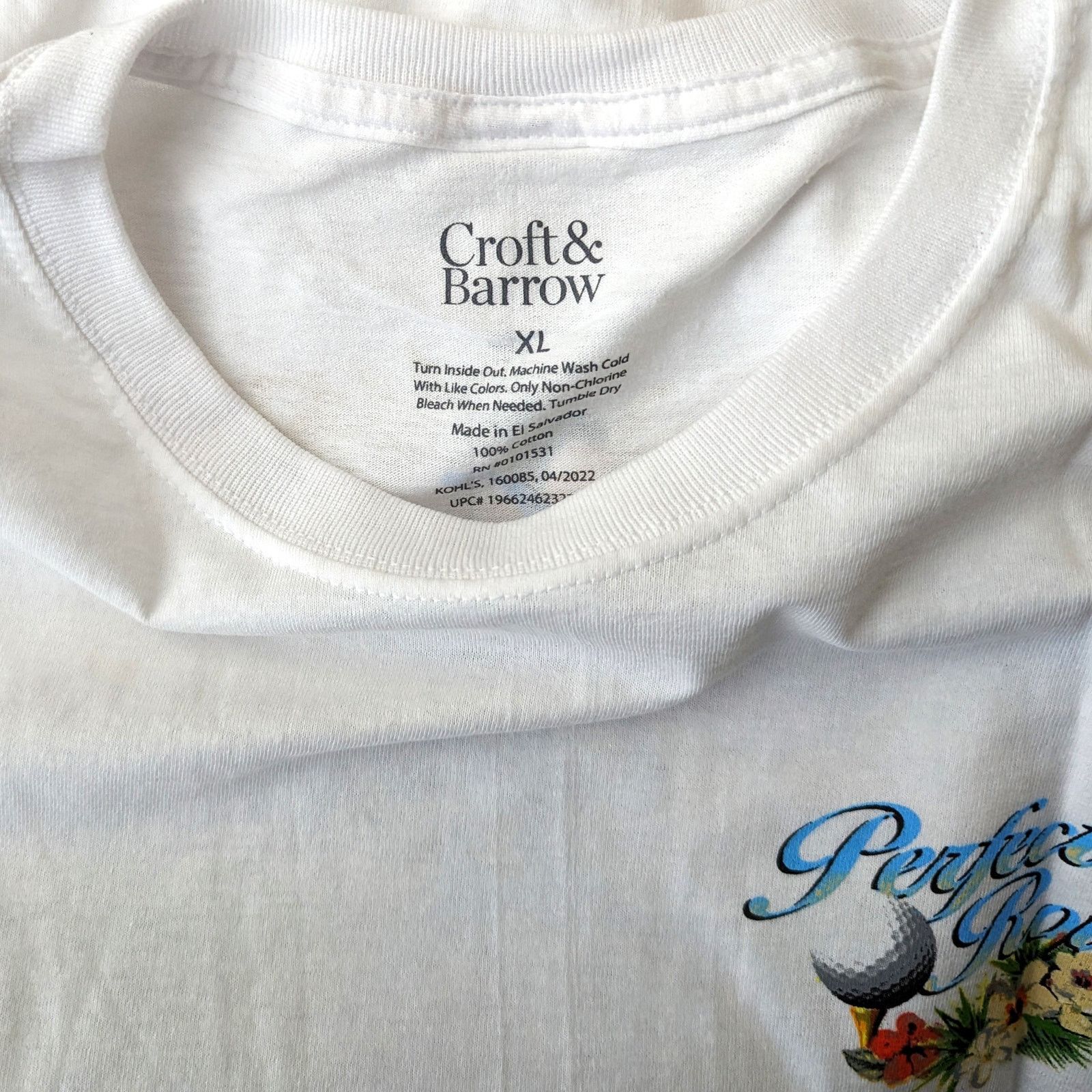 Croft & Barrow Croft & Barrow Men's Short Sleeve Graphic TShirt White Large Size US L / EU 52-54 / 3 - 4 Thumbnail