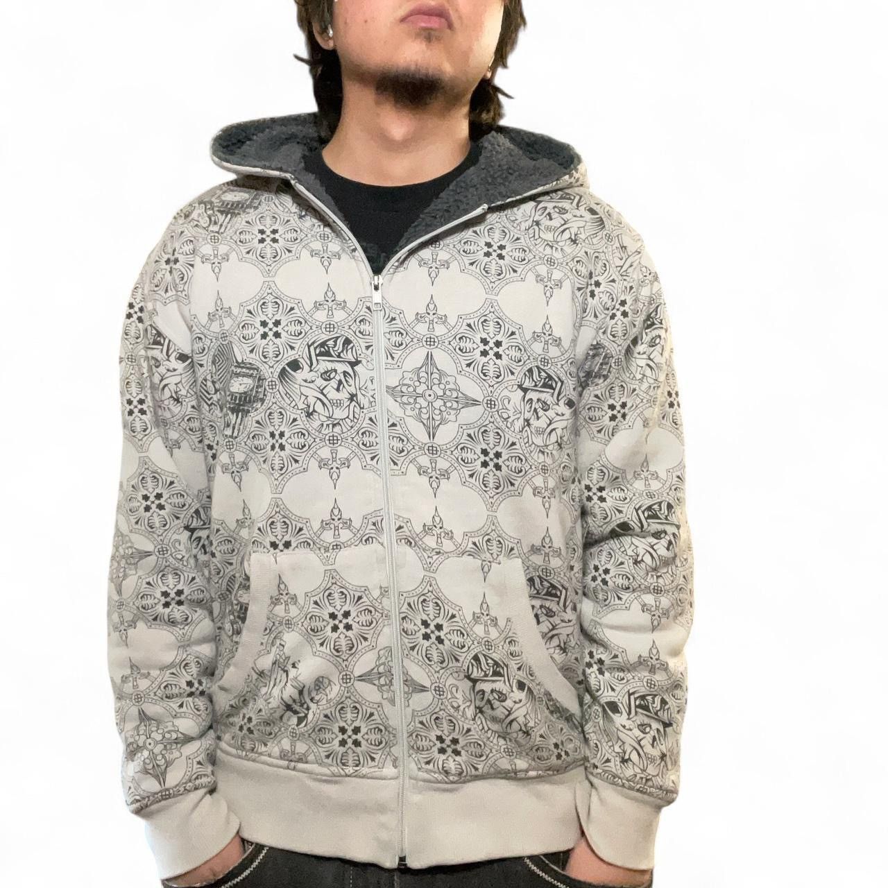 Japanese Brand Vintage Y2K CLH Stars AOP Full Zip Up Hoodie | Grailed