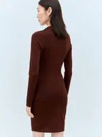 Saint Laurent Paris oc11z0226 782641 Décolleté Knit Dress in Brown Size XS / US 0-2 / IT 36-38 - 6 Thumbnail