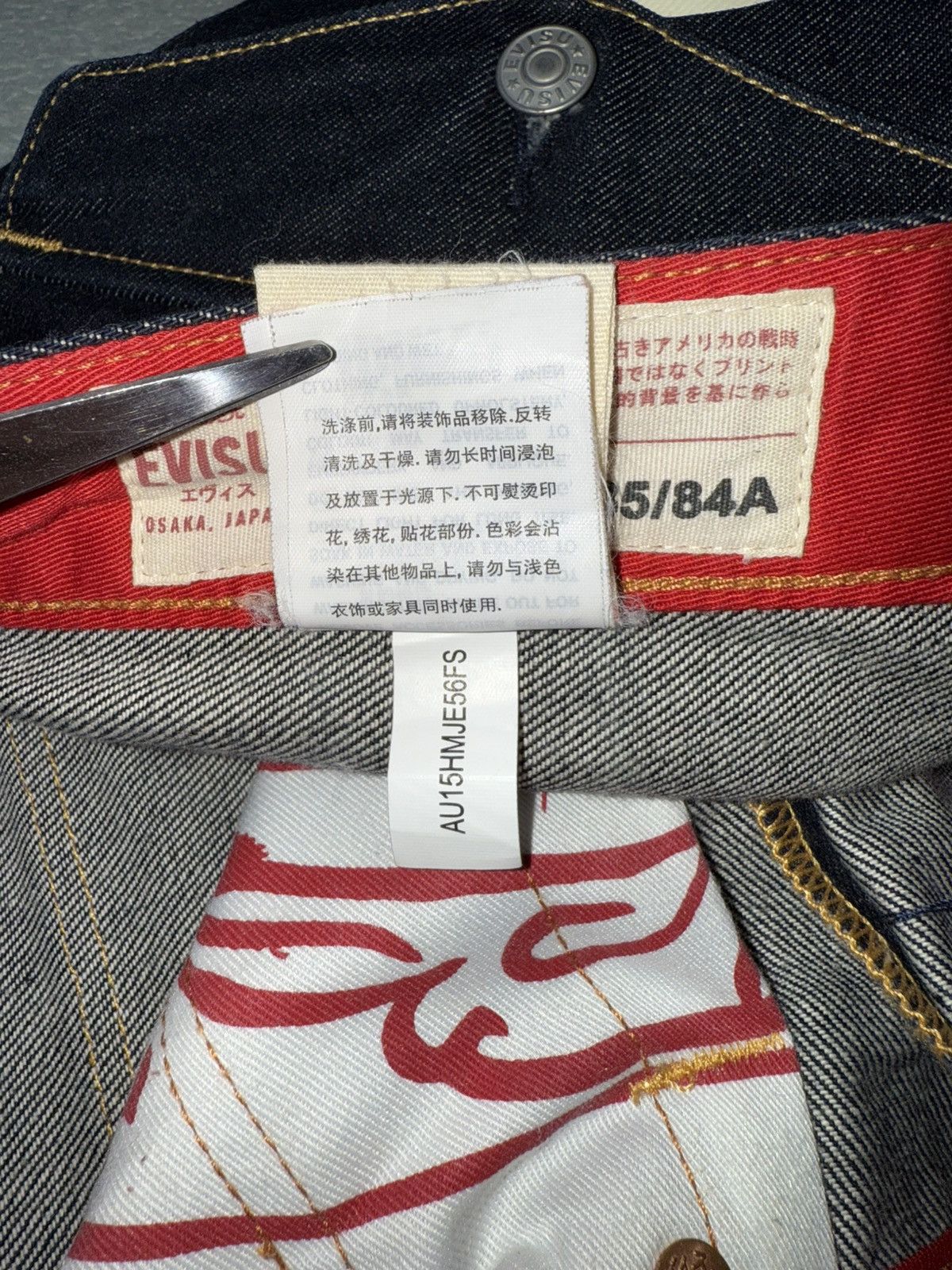Evisu Crazy Evisu Straight Navy Selvedge Denim Jeans Multipocket Size US 34 / EU 50 - 19 Thumbnail