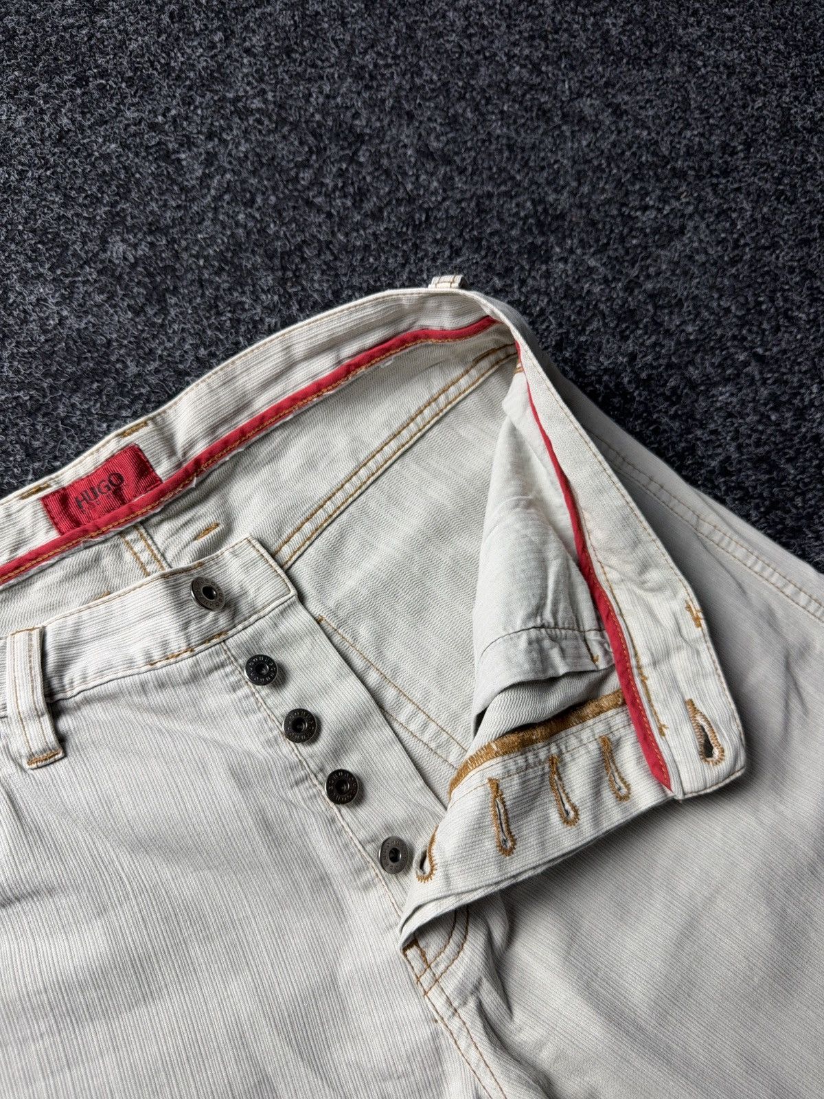 Hugo Boss Luxury 90s Retro Y2K Vintage HUGO BOSS Ivory Jeans Straight Size US 34 / EU 50 - 8 Thumbnail