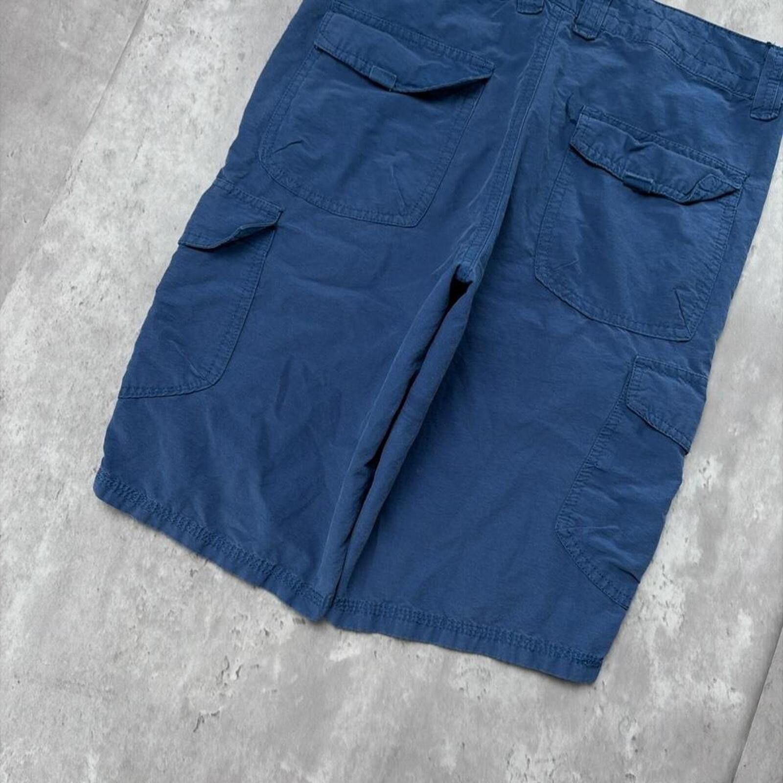 Other Y2K Navy First Wave Surf Grunge Baggy Cargo Shorts Size 26" / US 2 / IT 38 - 4 Thumbnail