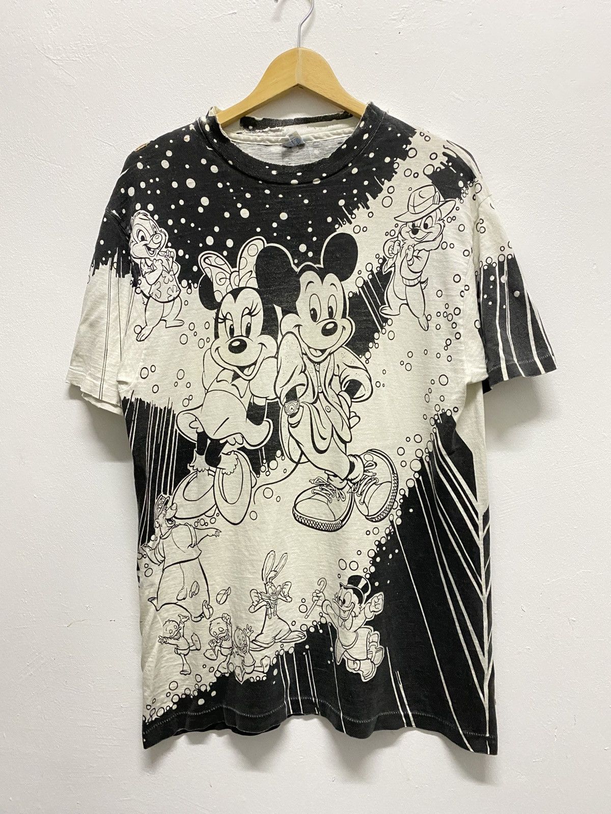 Vintage Vintage Aop Mickey Mouse Distressed Size US L / EU 52-54 / 3 - 1 Thumbnail