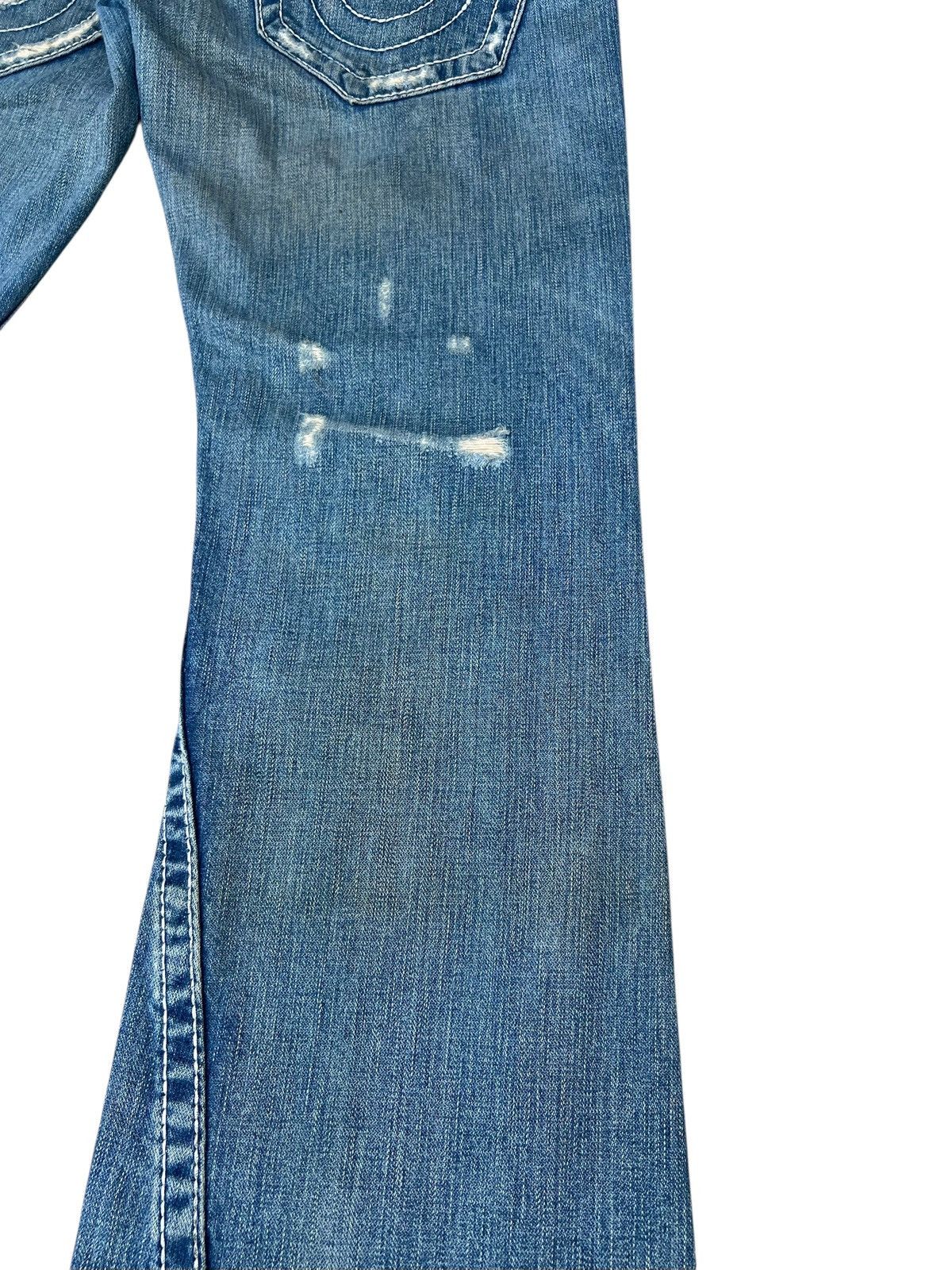 True Religion VTG Y2K True Religion Joey Big T Distress Denim Flare Jeans Size US 30 / EU 46 - 20 Thumbnail