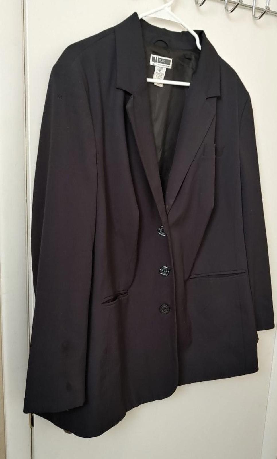 Other Chic JL Studio Exclusively For Jessica London Black Blazer Size XXL / US 16-18 / IT 52-54 - 2 Thumbnail