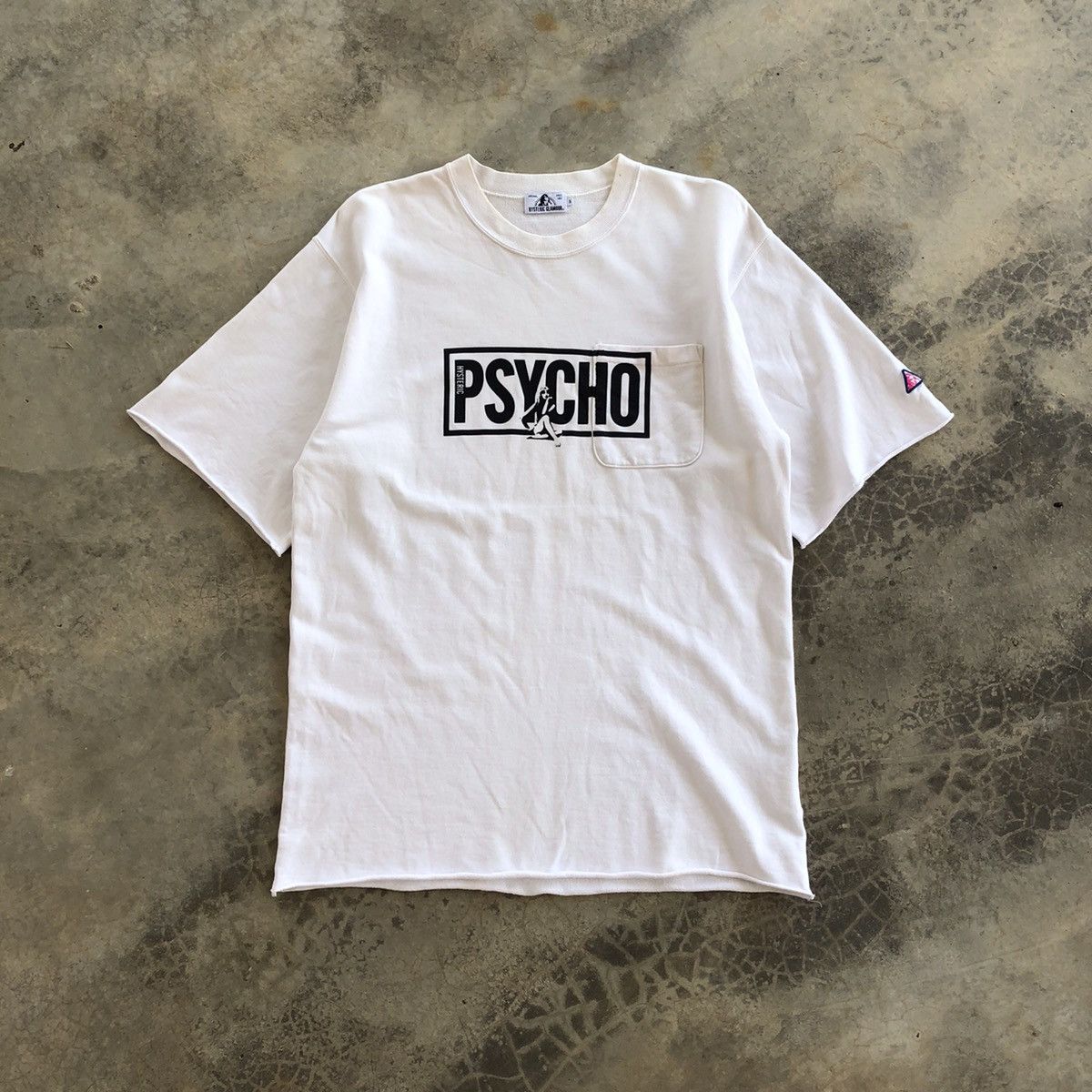 image of Hysteric Glamour Psycho Pocket Boxy T-Shirt in White, Men's (Size Small)