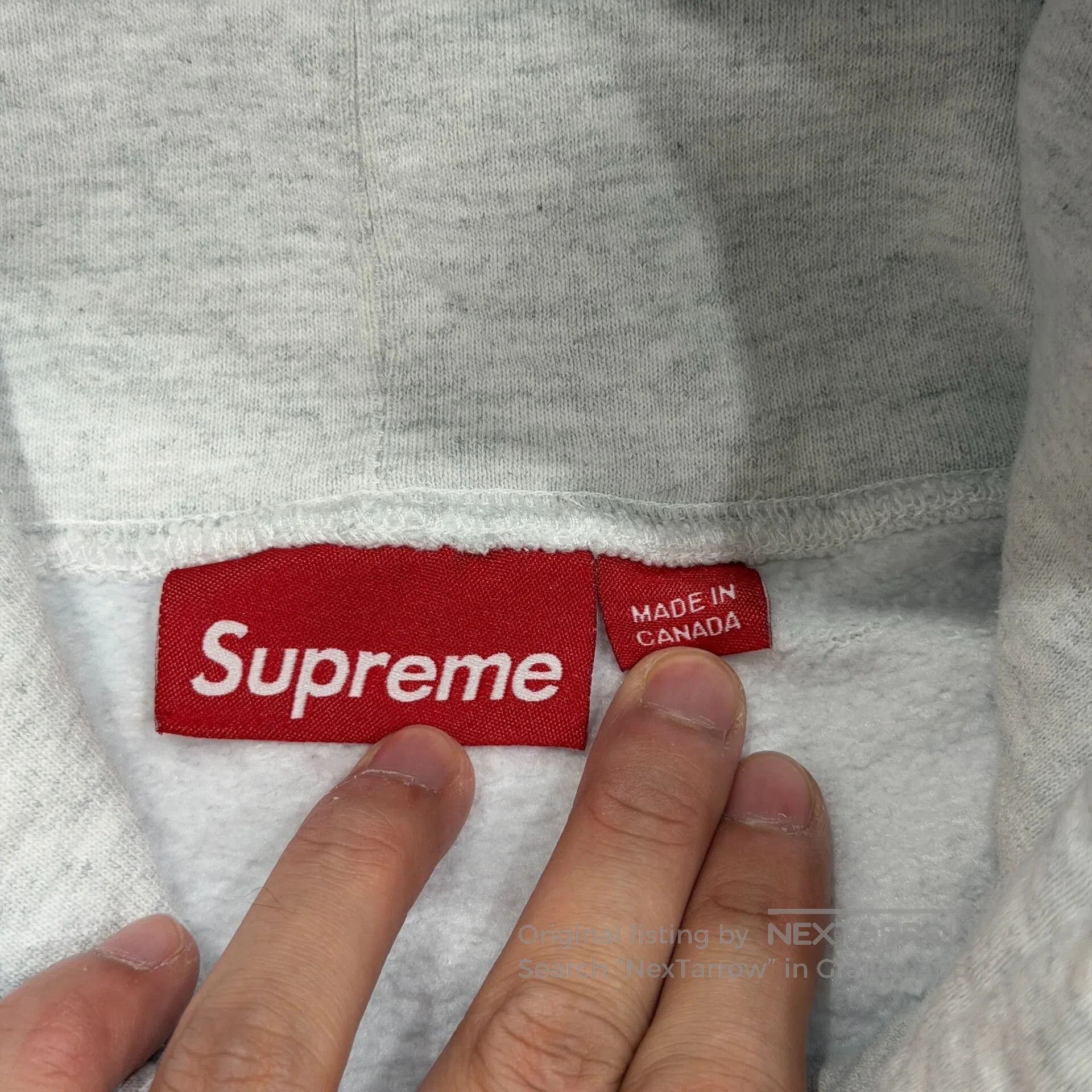 Supreme Supreme Gray Logo Sweatshirt XL. Size US XL / EU 56 / 4 - 5 Thumbnail
