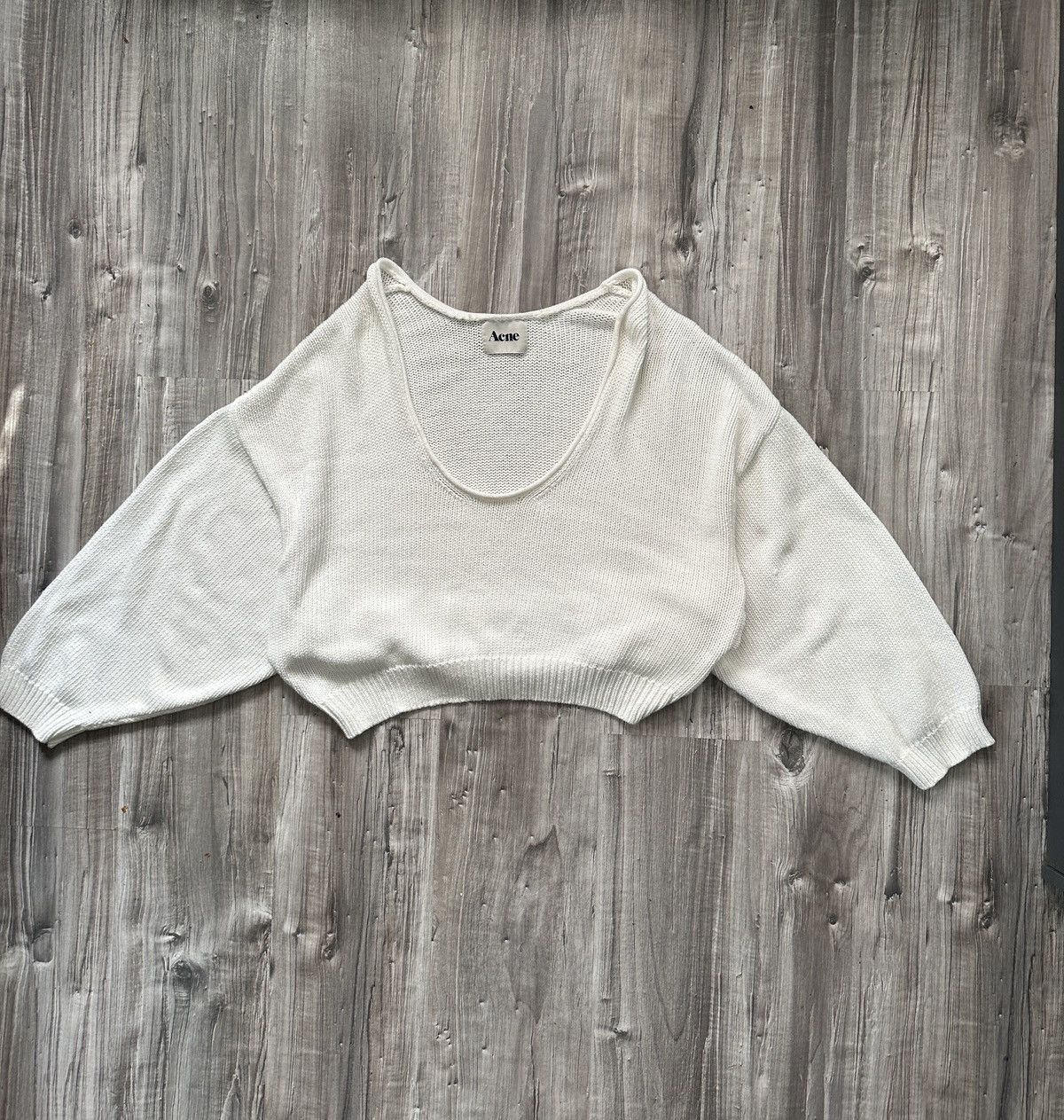 image of Vintage Acne Studios Sweater Avantgarde in Cream, Women's (Size Small)