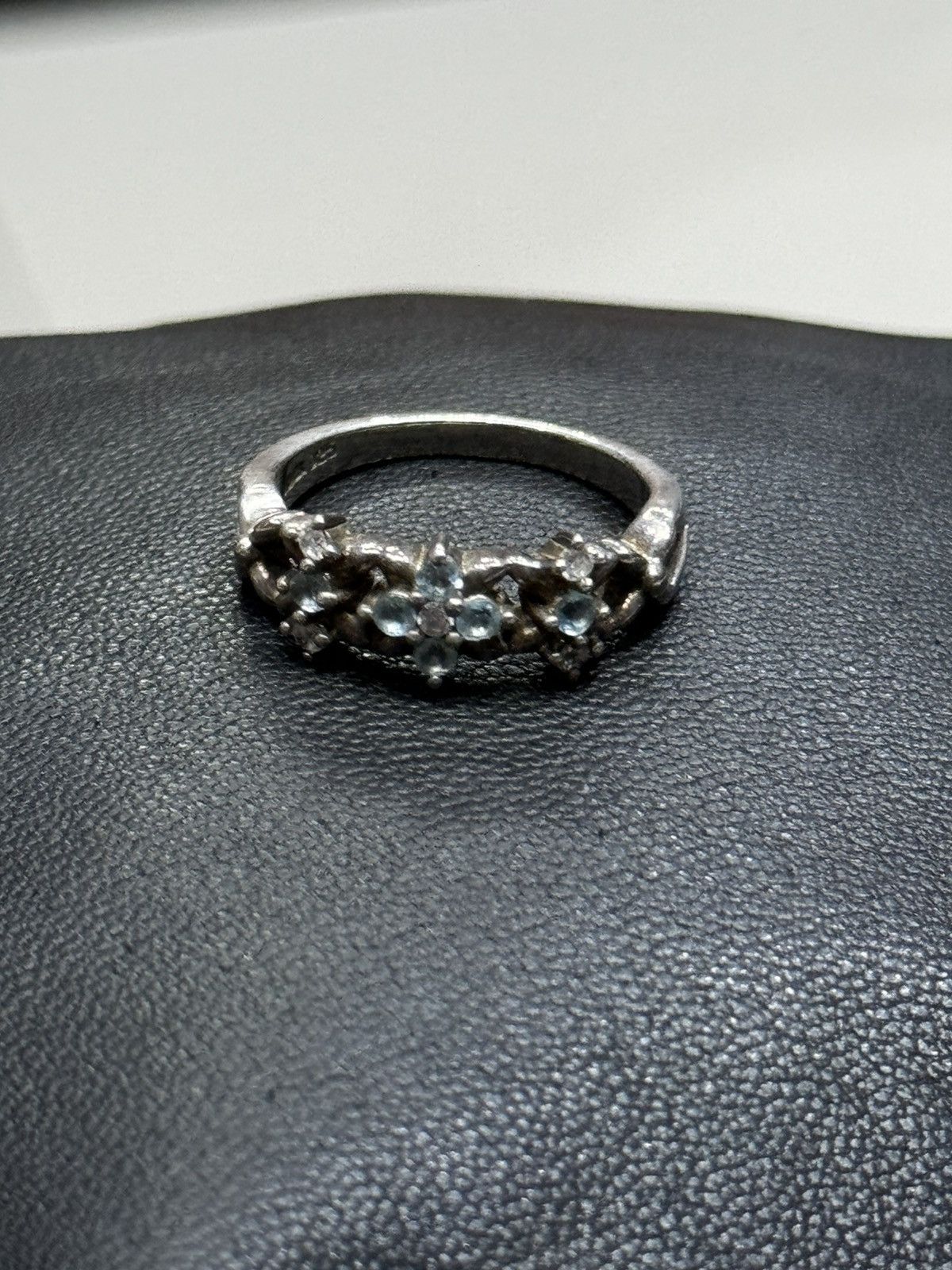 Jewelry × Sterling Silver AQUAMARINE STERLING 925 RING Size ONE SIZE - 2 Thumbnail