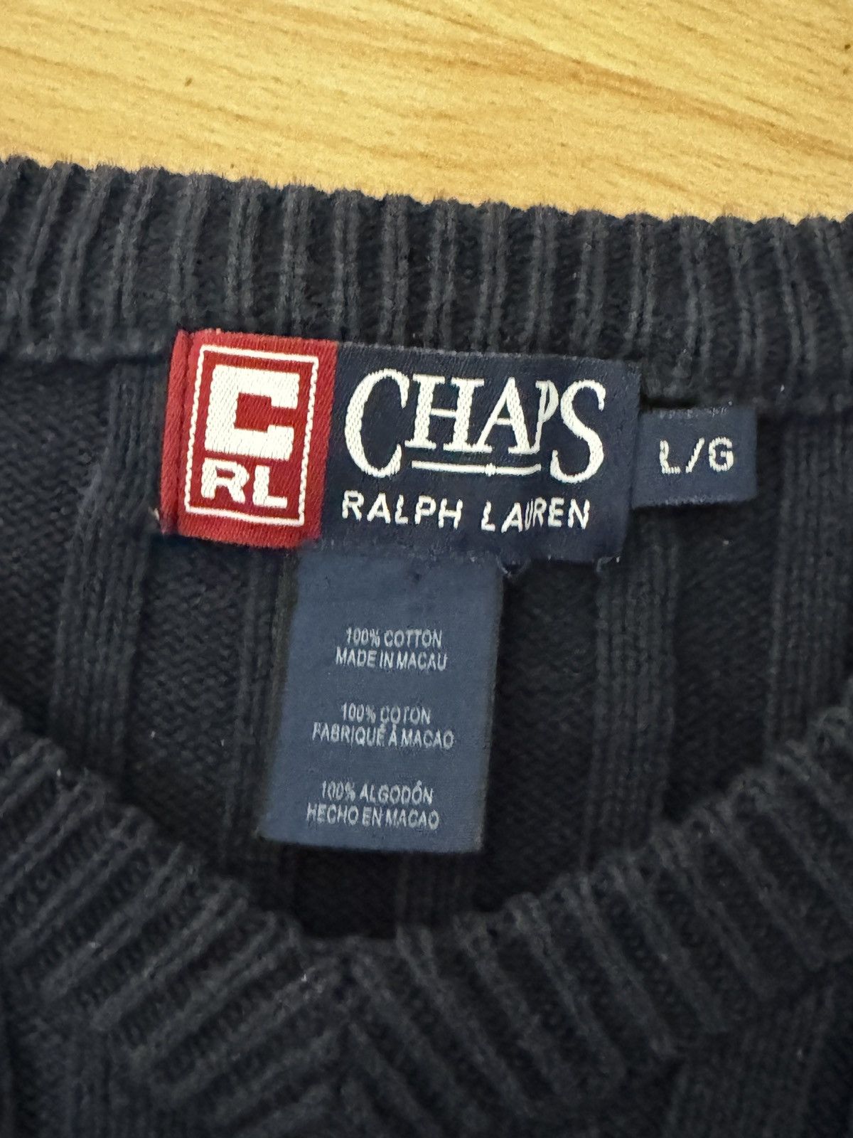 Chaps × Ralph Lauren Vintage White Striped Sweater Size US L / EU 52-54 / 3 - 2 Thumbnail