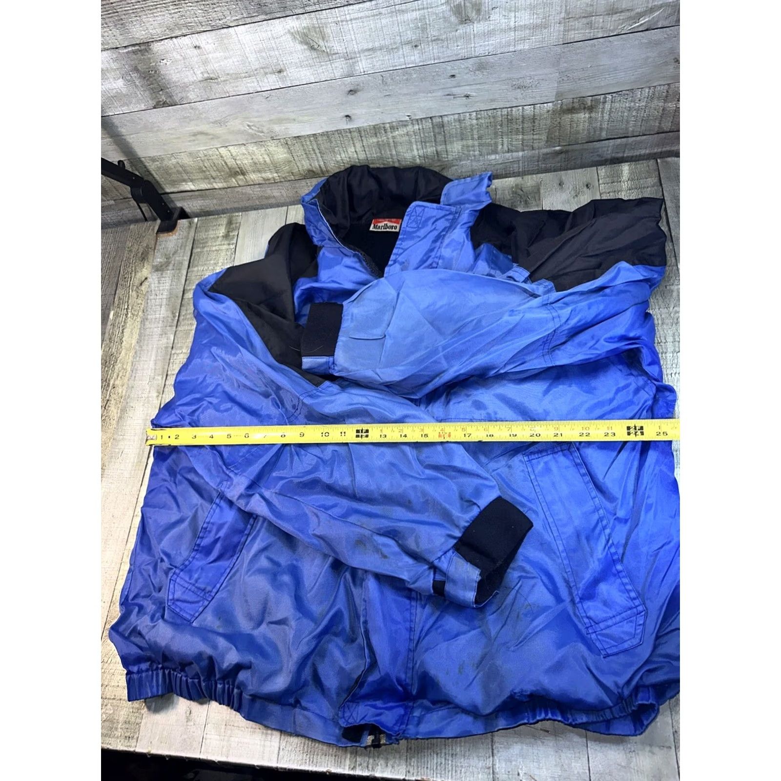 Marlboro VINTAGE Marlboro Windbreaker Jacket Full Zip XL Blue 90s Sprng Mens Size US XL / EU 56 / 4 - 3 Thumbnail