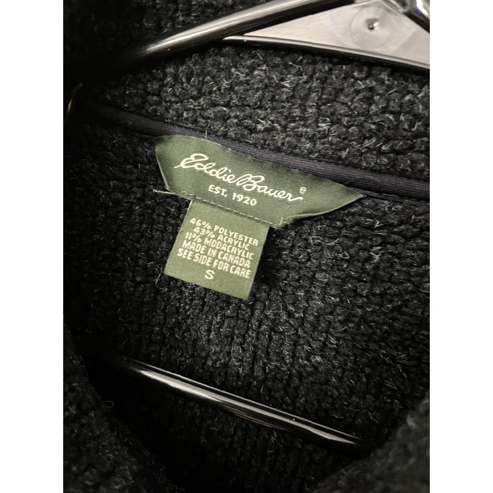 Eddie Bauer Eddie Bauer Vest Mens Small Black Full Zip Sweater Vest Pockets Outdoor Mock Neck Knit Polyester Size US S / EU 44-46 / 1 - 2 Thumbnail