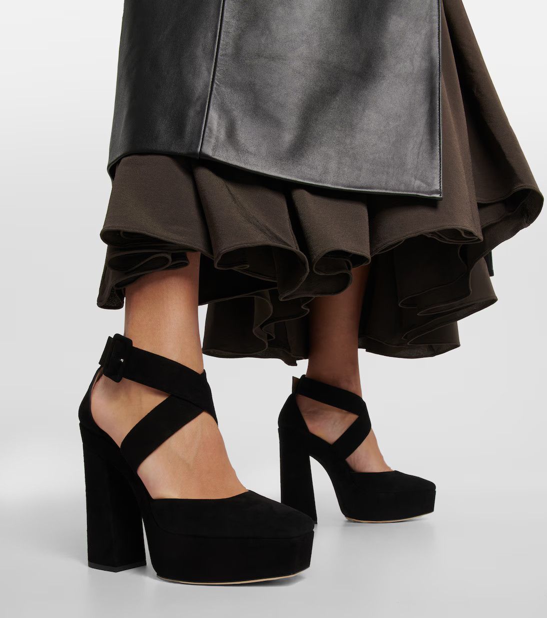 Jimmy Choo Gian Women's Black Satin Sandals Size US 7 / IT 37 - 2 Thumbnail