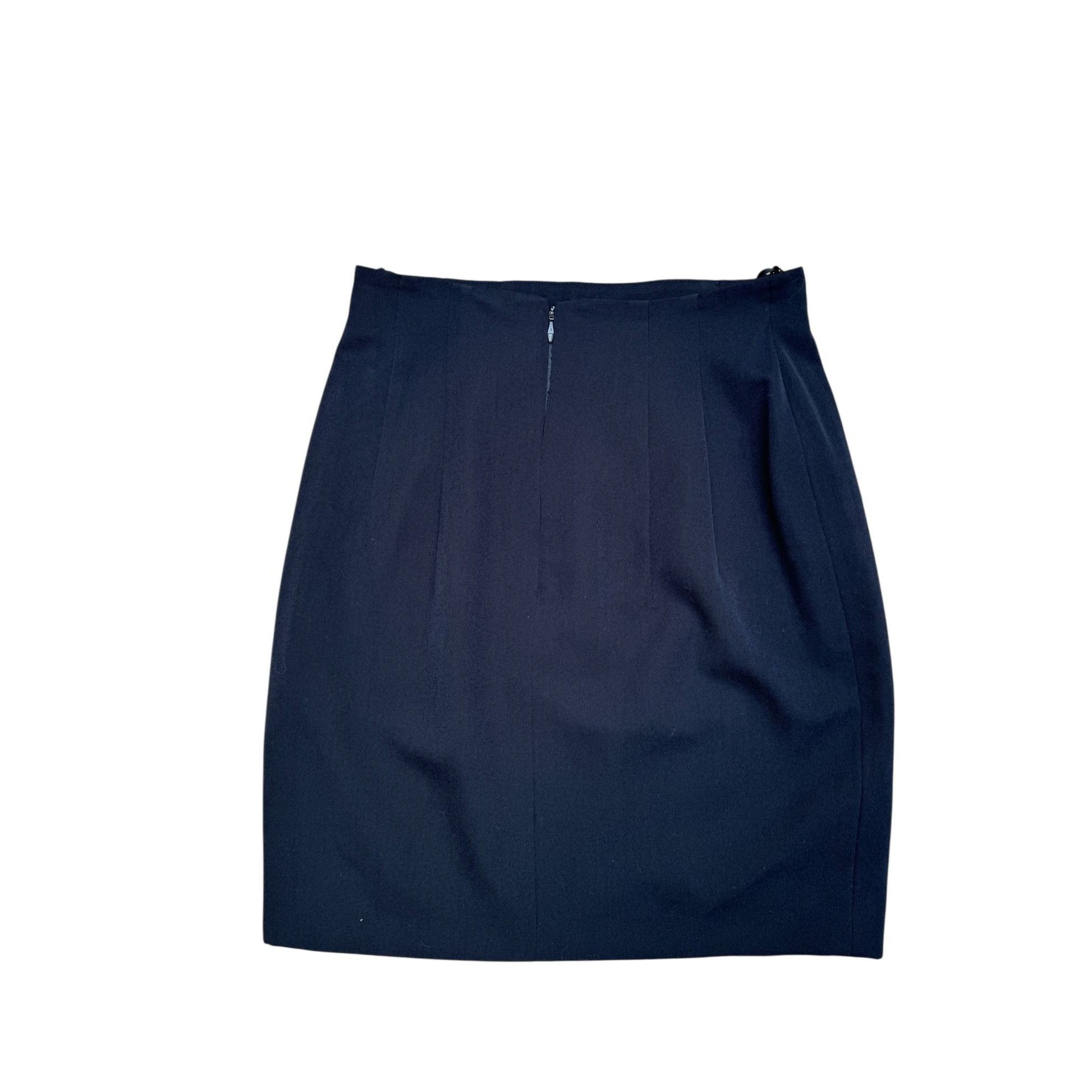 Jil Sander Navy Tailored Wool Pencil Skirt Size 25" / US 0 / IT 36 - 3 Thumbnail