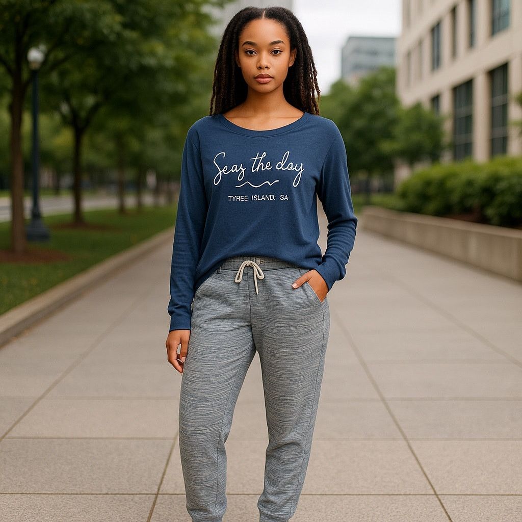 Anthropologie Heather Blue Joggers Set Size 26" / US 2 / IT 38 - 1 Thumbnail