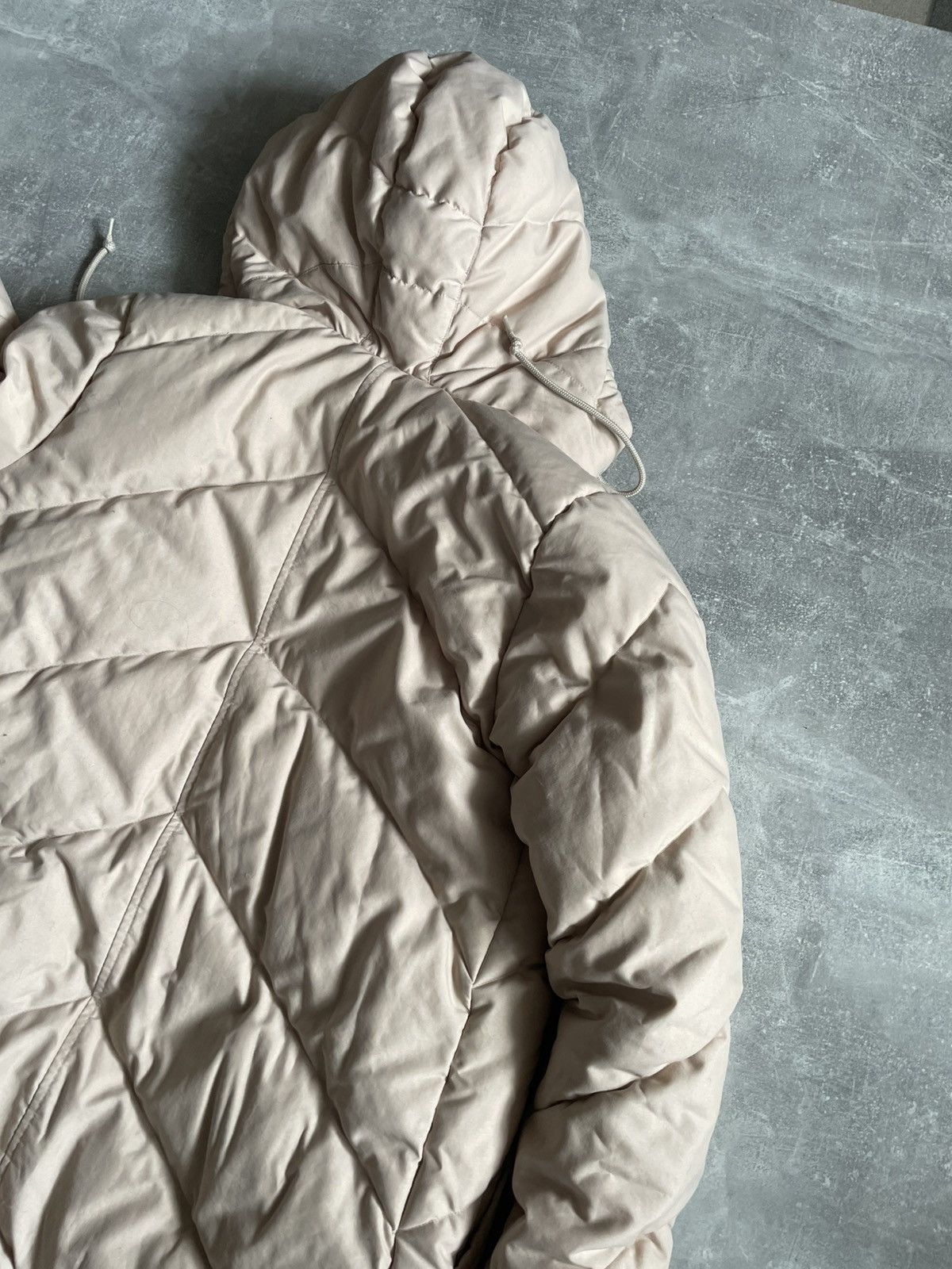 Nike Y2K Vintage Nike Puffer Jacket coat down bomber swoosh beige Size M / US 6-8 / IT 42-44 - 8 Thumbnail