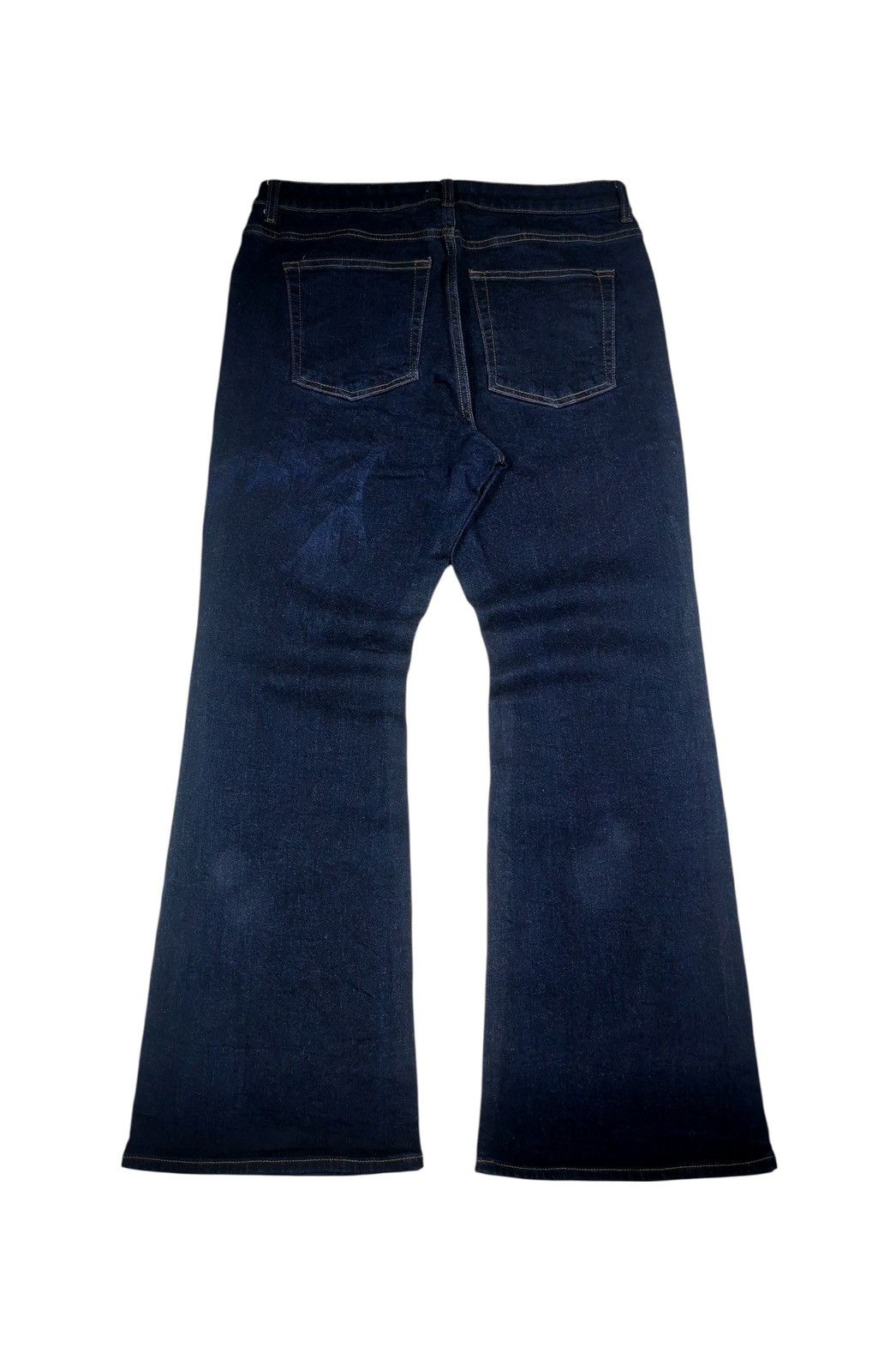 GU GU Japanese Brand Flare Dark Blue Jeans Size US 33 - 2 Thumbnail