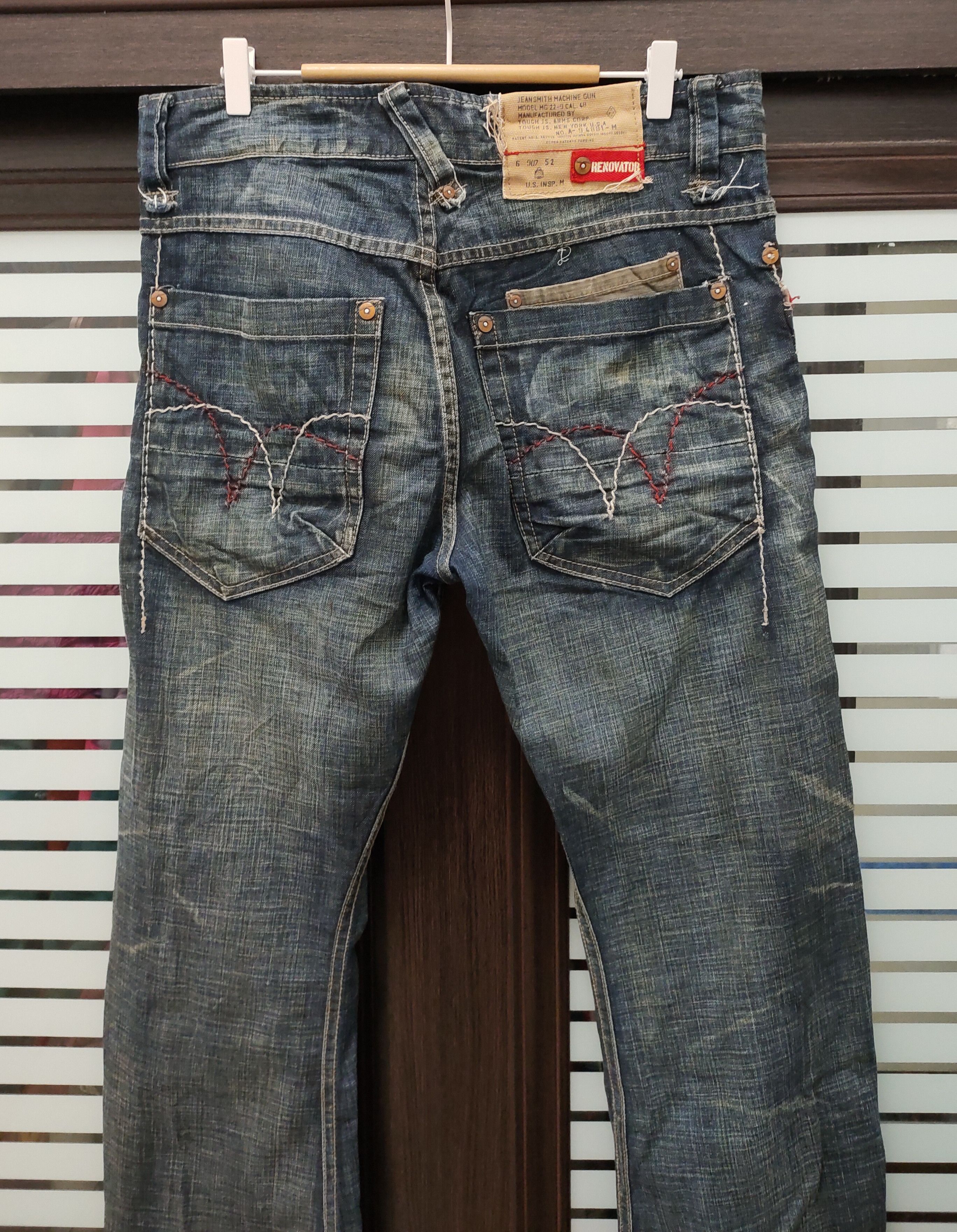 Tribal Streetwear 💥 Tough Jeansmith Machine Gun Flared Denim💥 Size US 36 / EU 52 - 8 Thumbnail