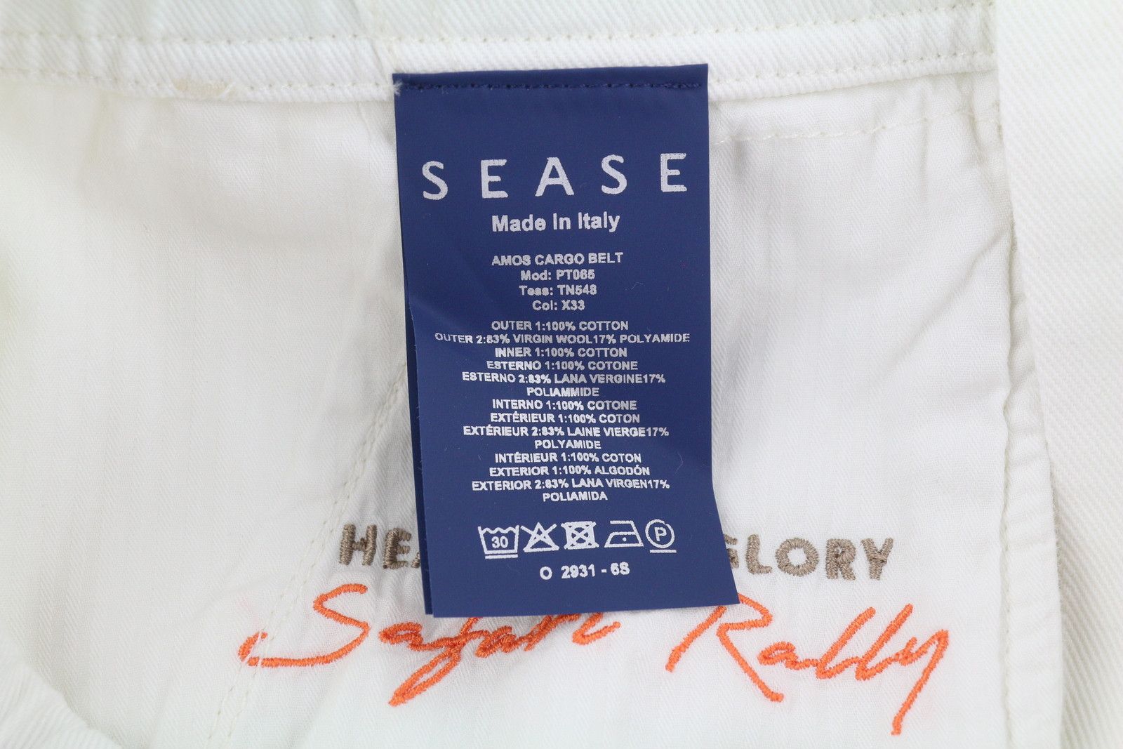 SEASE AM08 CARGO BELT W30 White Elastic Waist 89919 Size US 30 / EU 46 - 9 Thumbnail