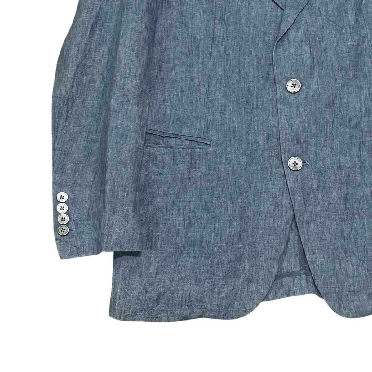 Emporio Armani Vintage Emporio Armani Linen Blazer Jacket — Made in Italy Size 46R - 5 Thumbnail