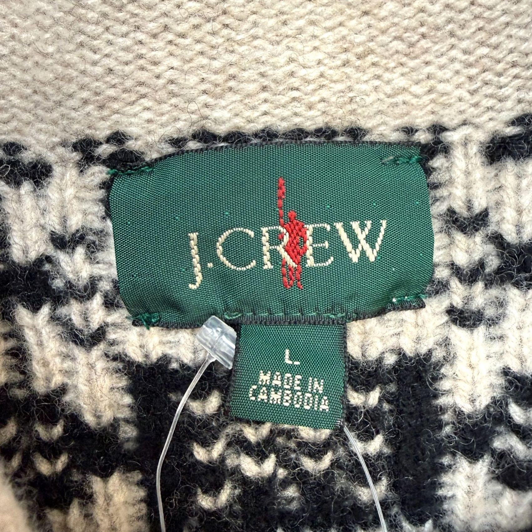 J.Crew J Crew Sweater Men Large Roll Neck Beige Black Fair Isle Snowflake Lambswool NEW Size US L / EU 52-54 / 3 - 3 Thumbnail