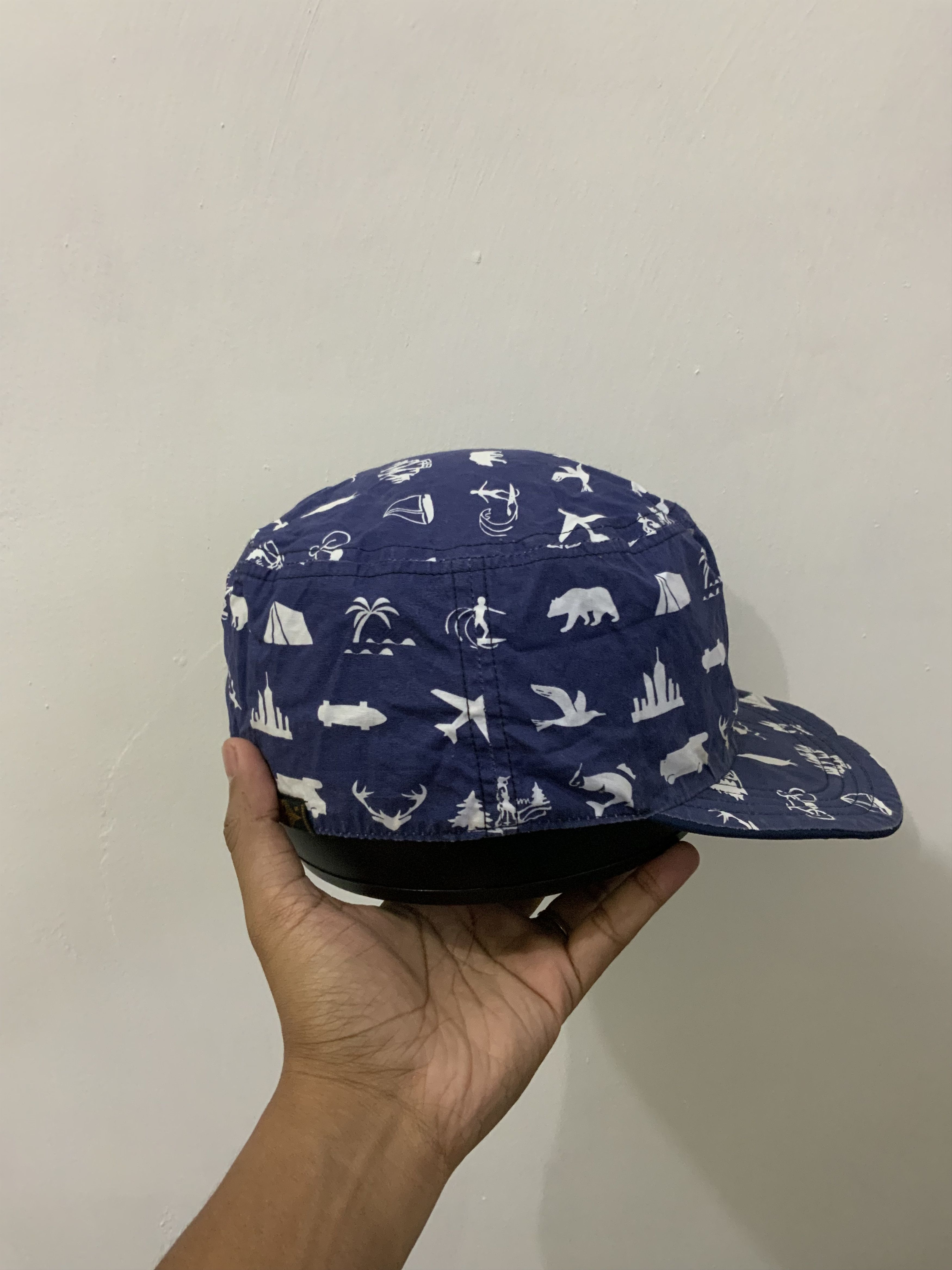 Japanese Brand Indigo Patchwork Art Reversible Hat Cap Size ONE SIZE - 5 Thumbnail