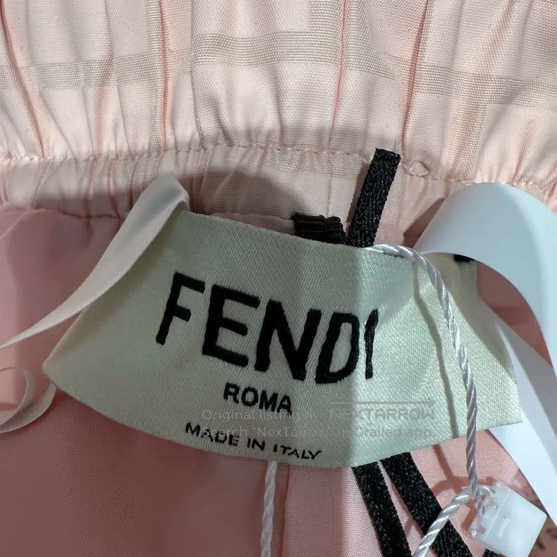 Fendi Fendi size XS Solid Color Drawstring Print Sports Pants Size 22" - 4 Thumbnail
